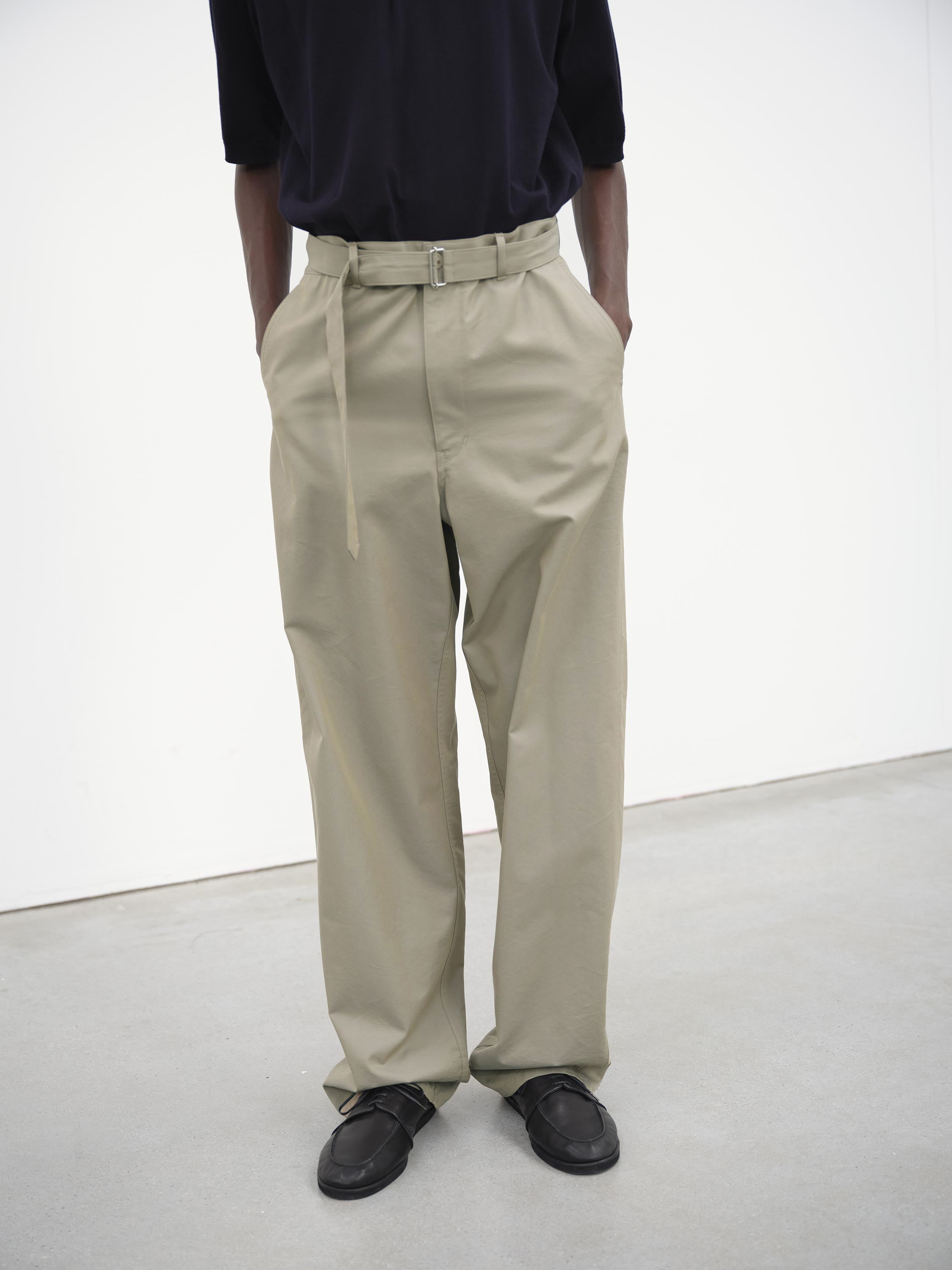 Laundered Linen Belted Trouser