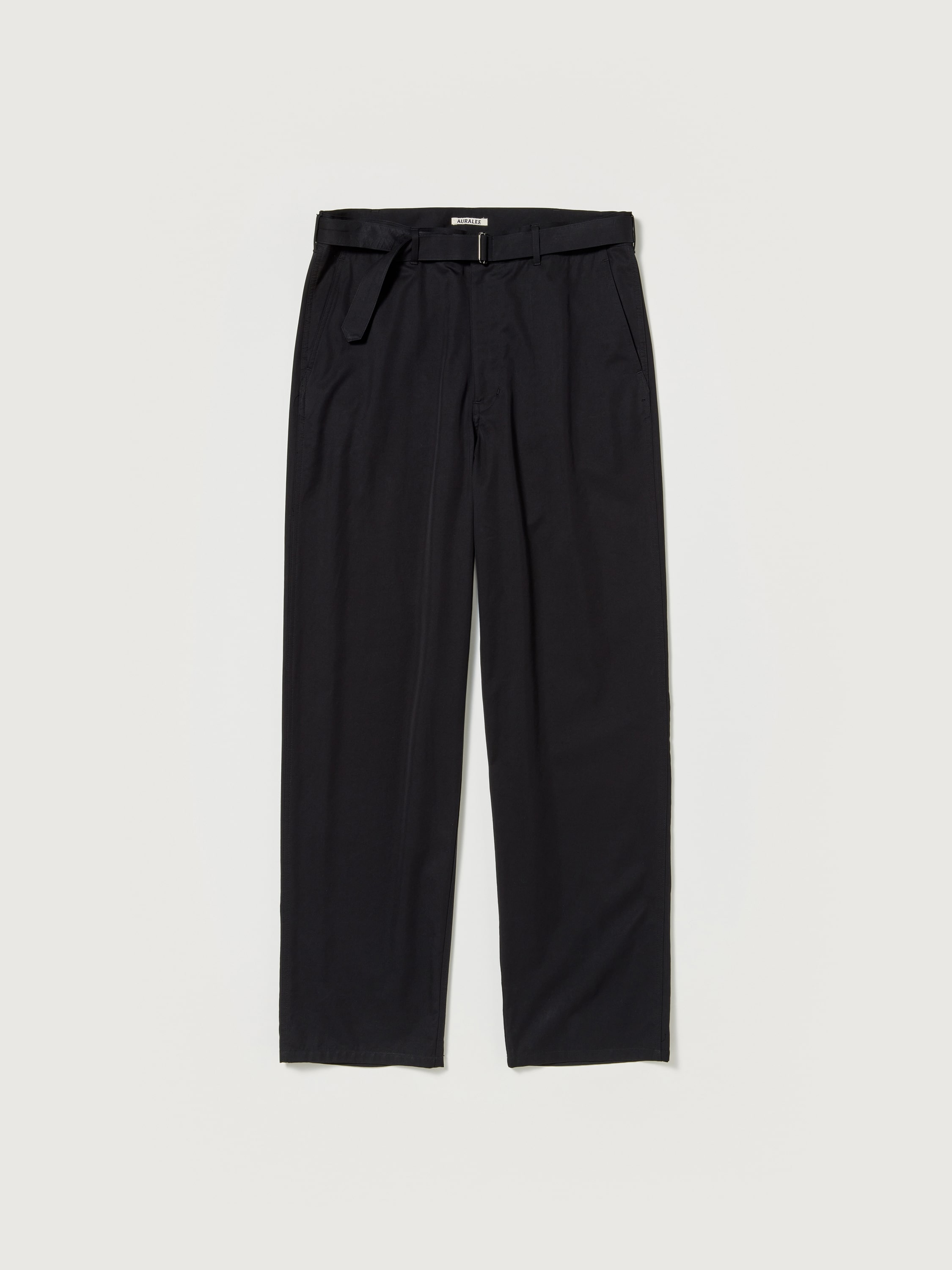 WASHED FINX SILK CHAMBRAY BELTED PANTS - AURALEE Official Website