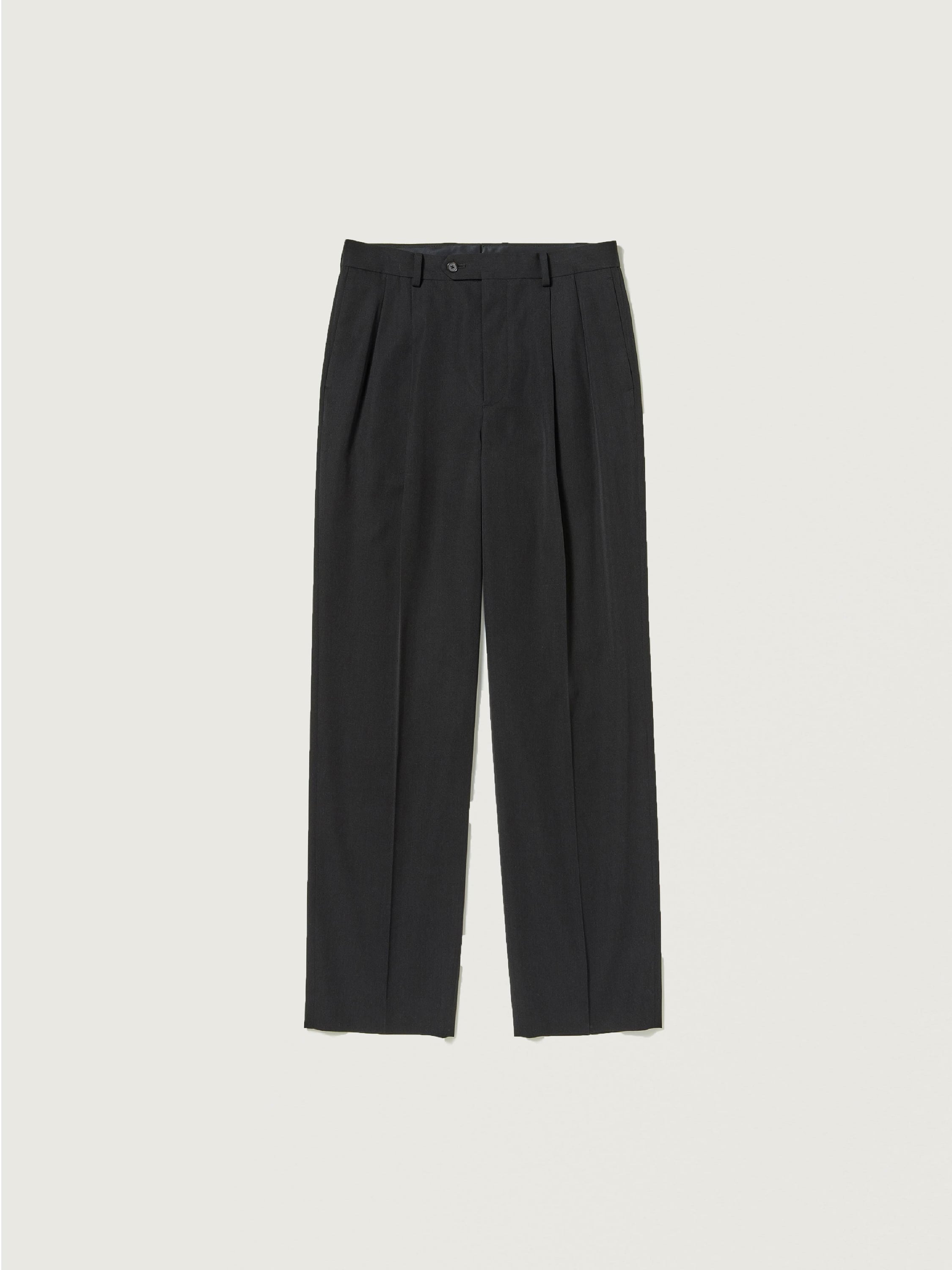 AURALEE BLUEFACED WOOL TWO-TUCK SLACKS - パンツ