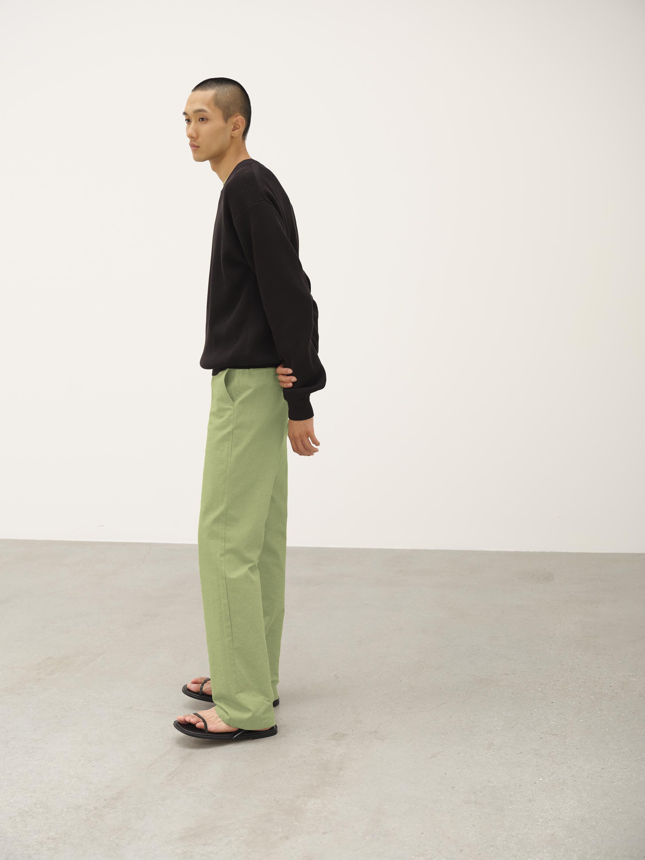 WASHED HARD TWIST CANVAS PANTS