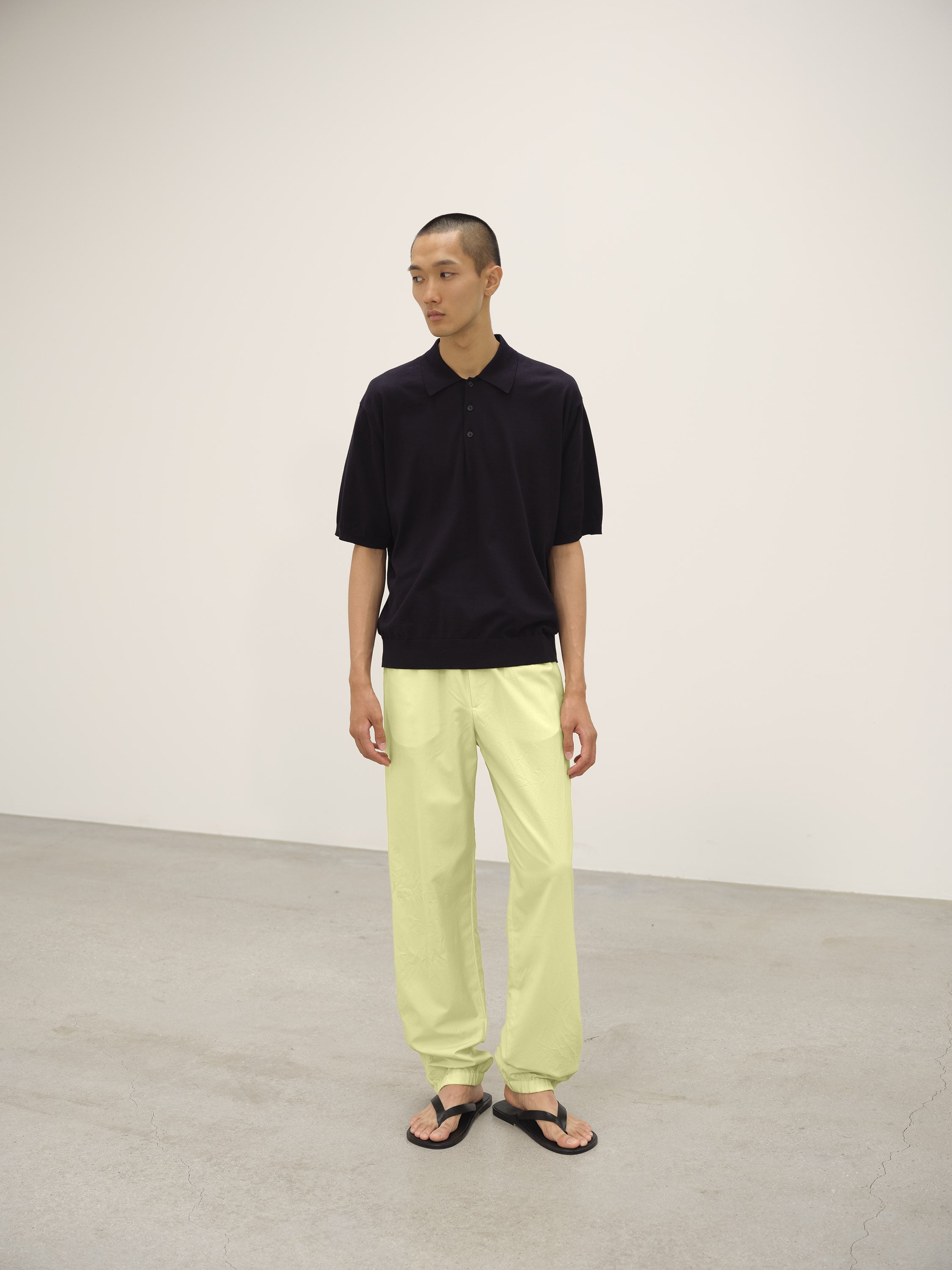 HIGH COUNT WOOL POPLIN PANTS 詳細画像 YELLOW 1