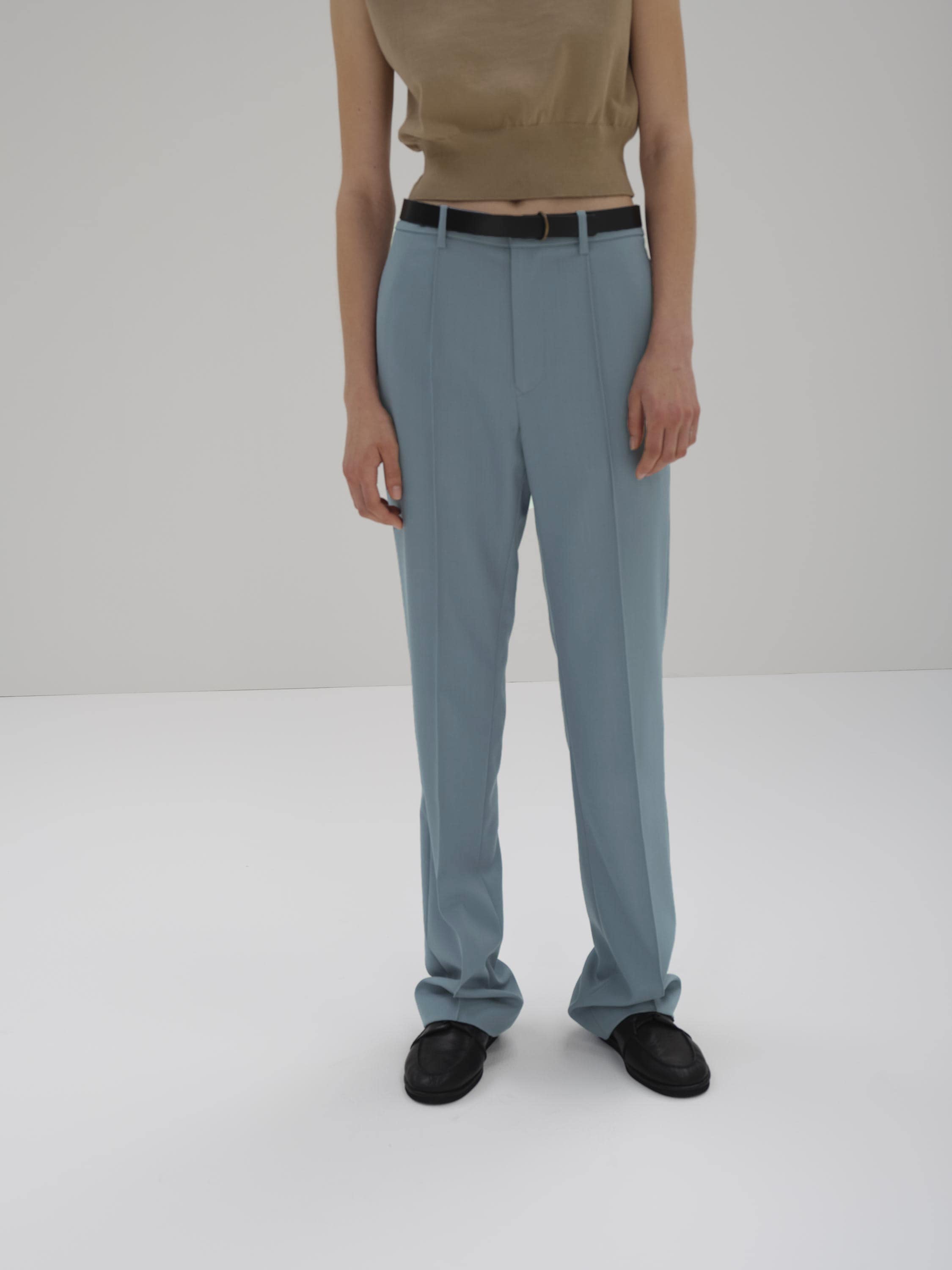 HARD TWIST WOOL DOBBY SLACKS