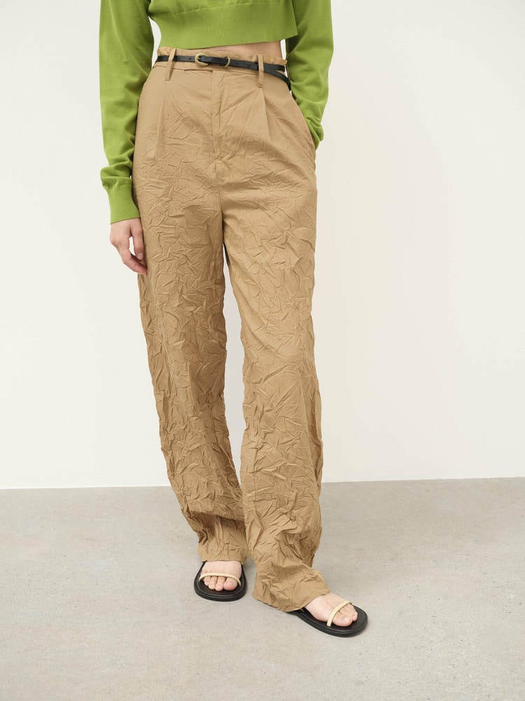WRINKLED WASHED FINX TWILL PANTS - AURALEE Official Website