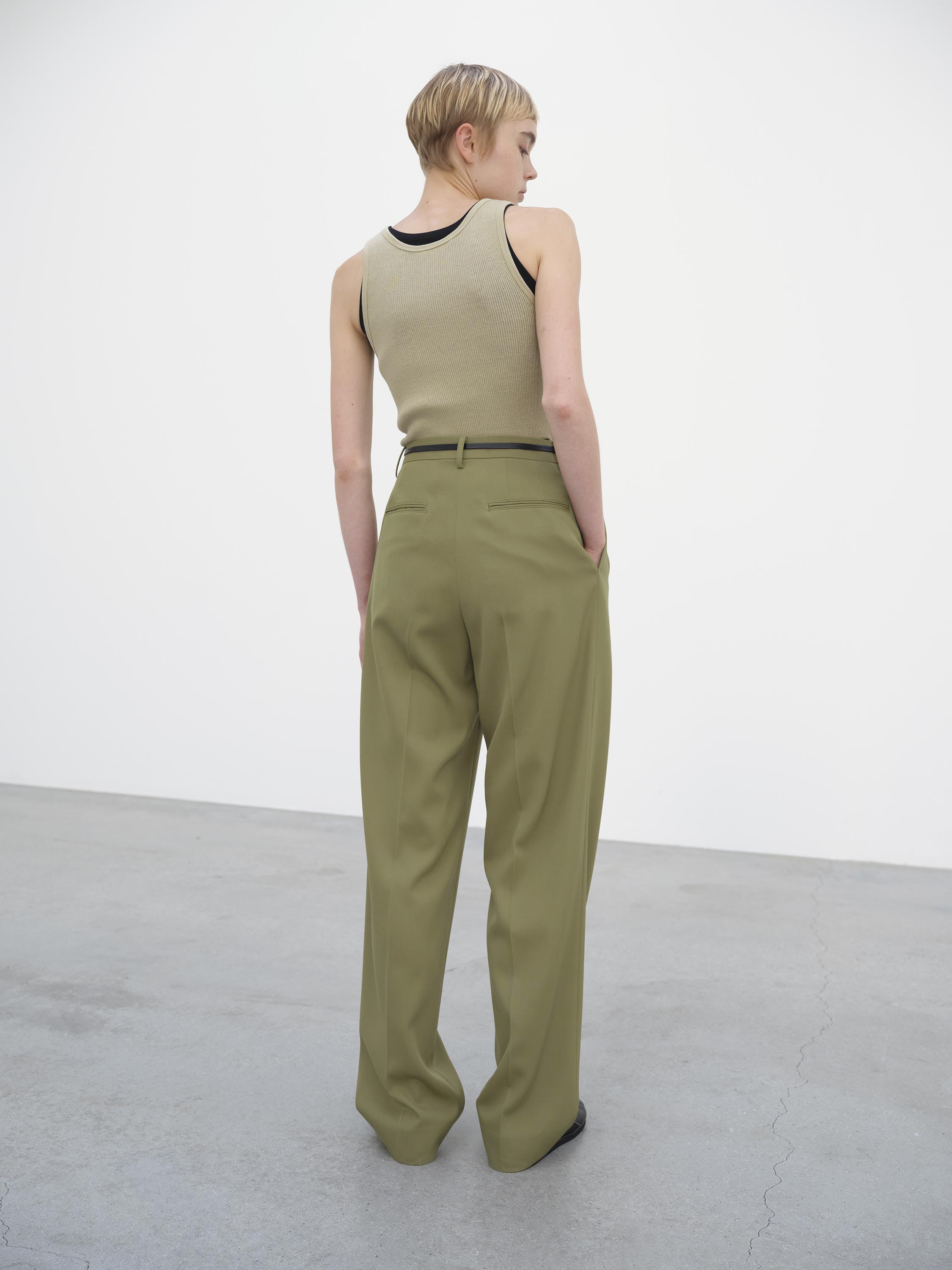 Khaki Gabardine Fabric