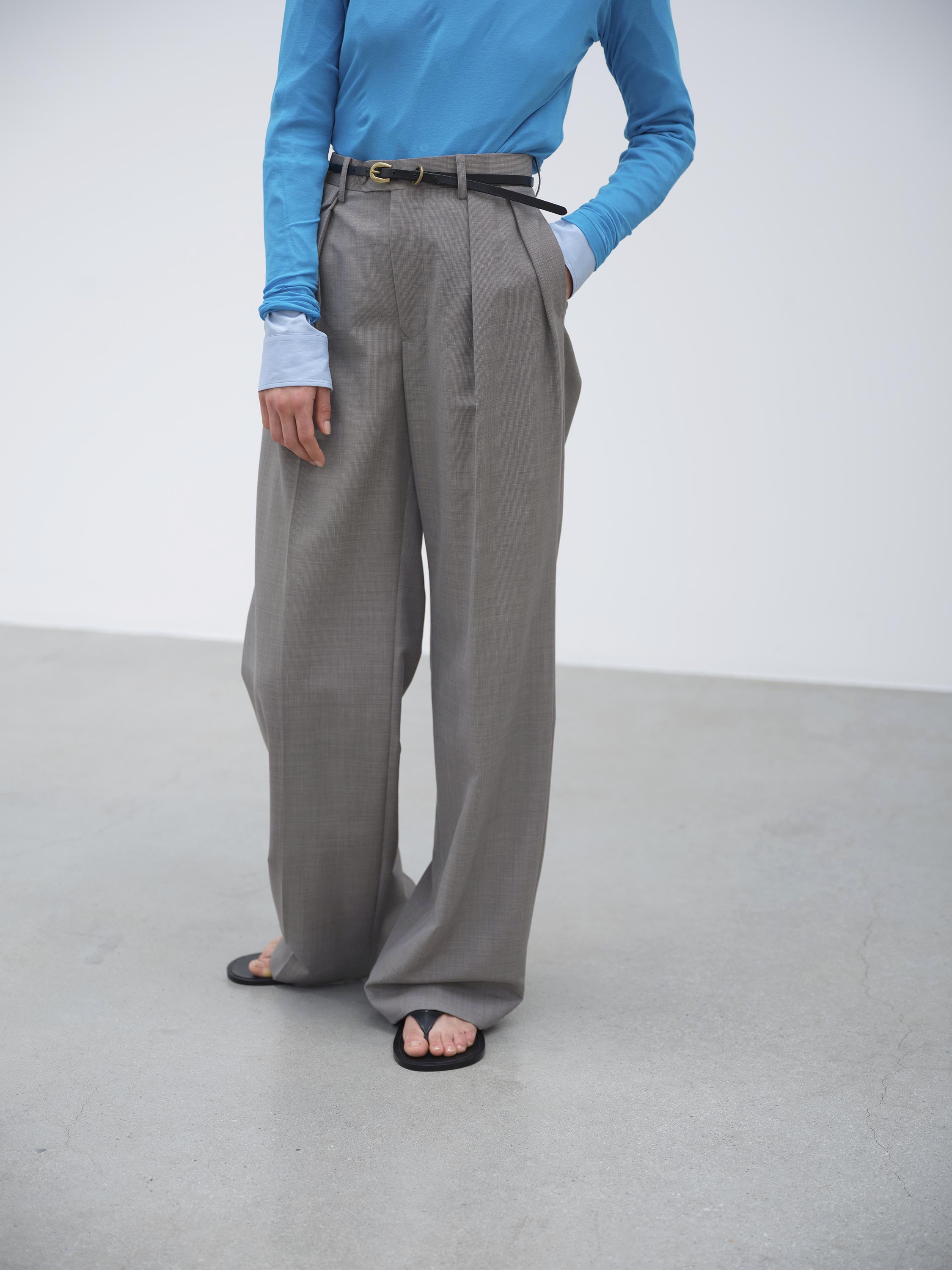 TROPICAL WOOL KID MOHAIR SLACKS