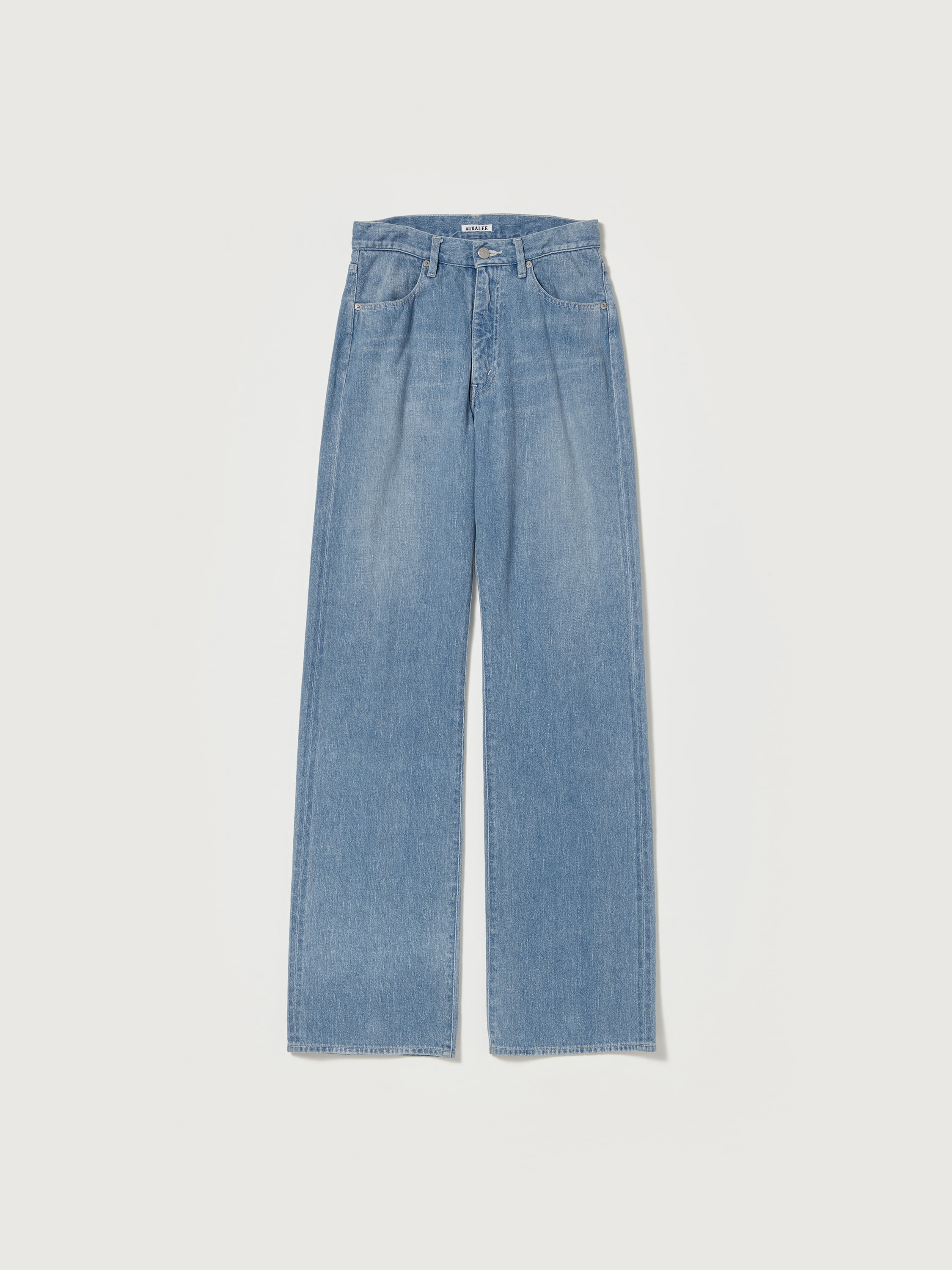 AURALEE SELVEDGE FADED LIGHT DENIM PANTS - デニム/ジーンズ