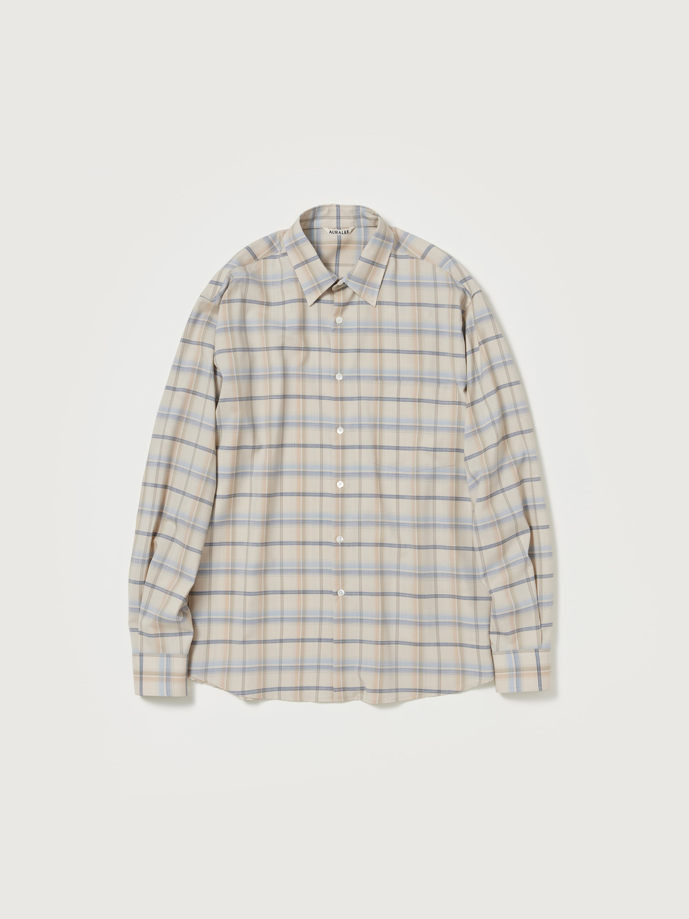 AURALEE SUPER LIGHT WOOL CHECK SHIRT 562cm