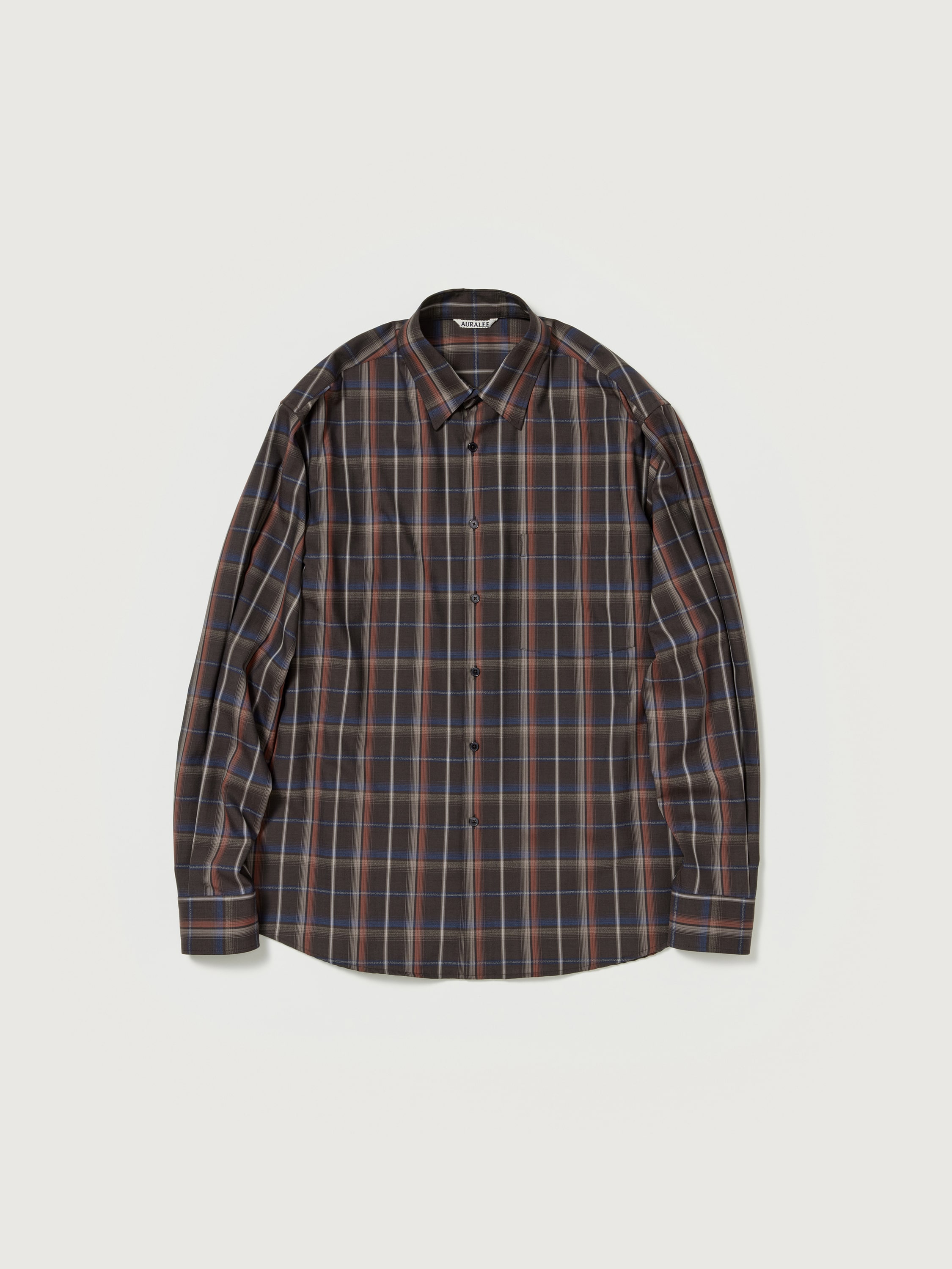 13,530円AURALEE SUPER LIGHT WOOL CHECK SHIRTS 5