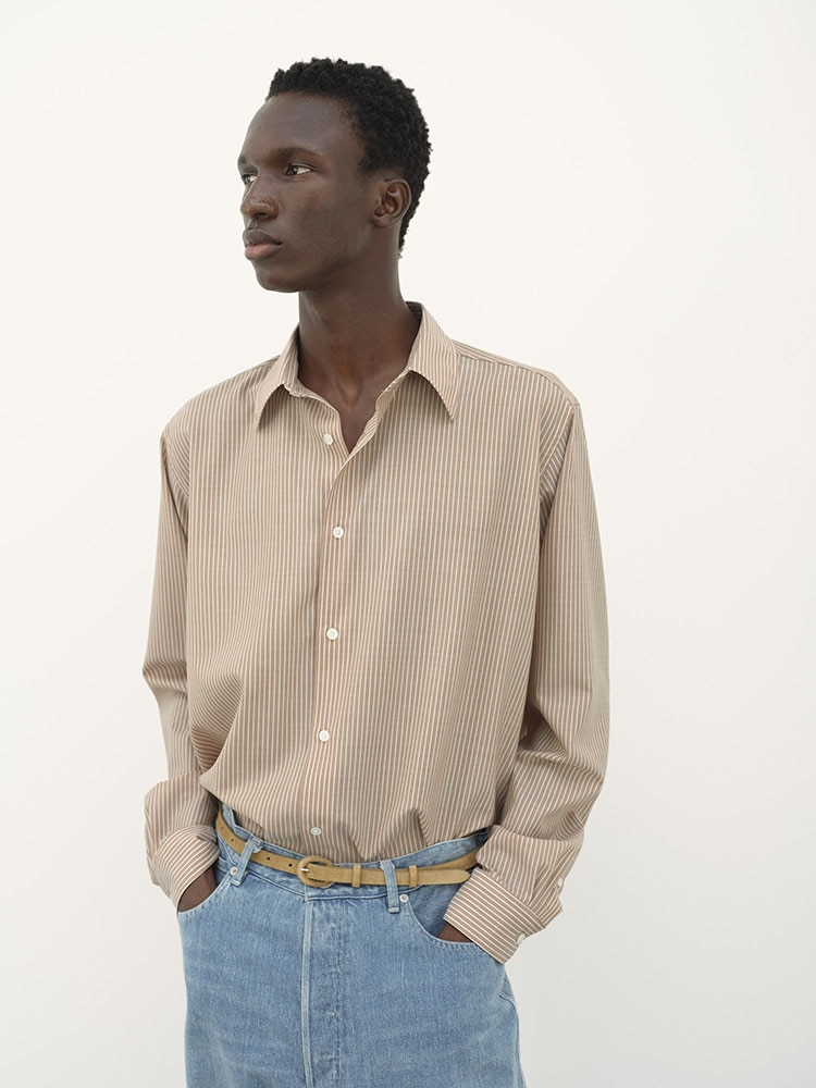 WASHED FINX TWILL BIG SHIRT - AURALEE Official Website