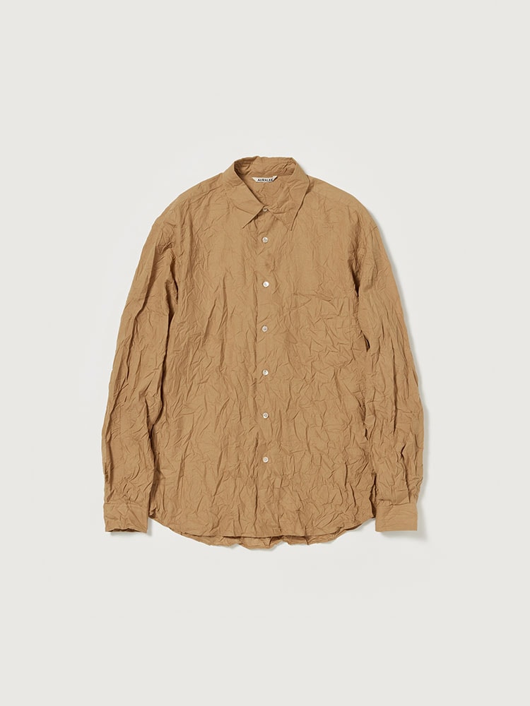 WRINKLED WASHED FINX TWILL SHIRT - AURALEE Official Website