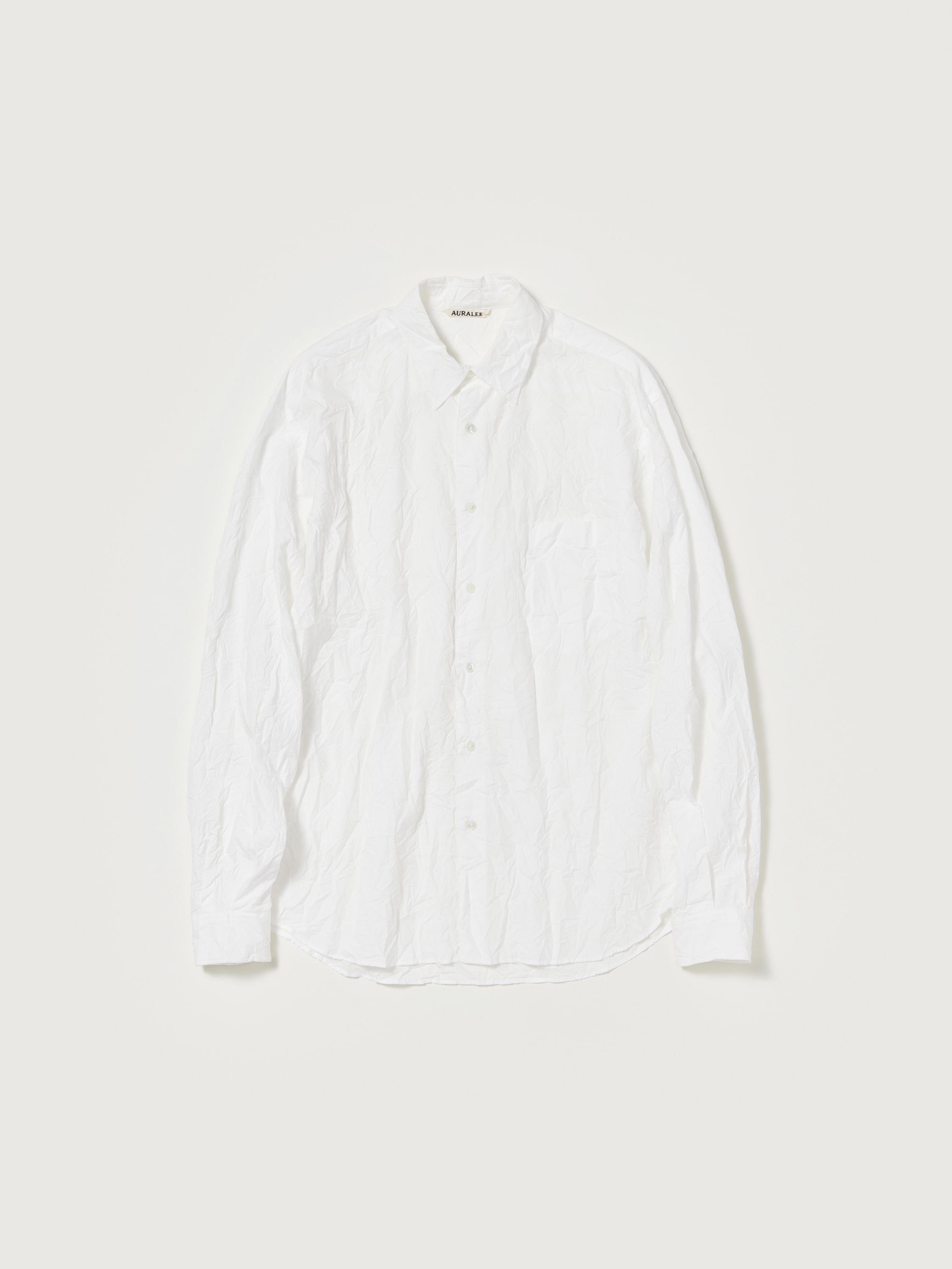 WRINKLED WASHED FINX TWILL SHIRT 詳細画像 WHITE 1