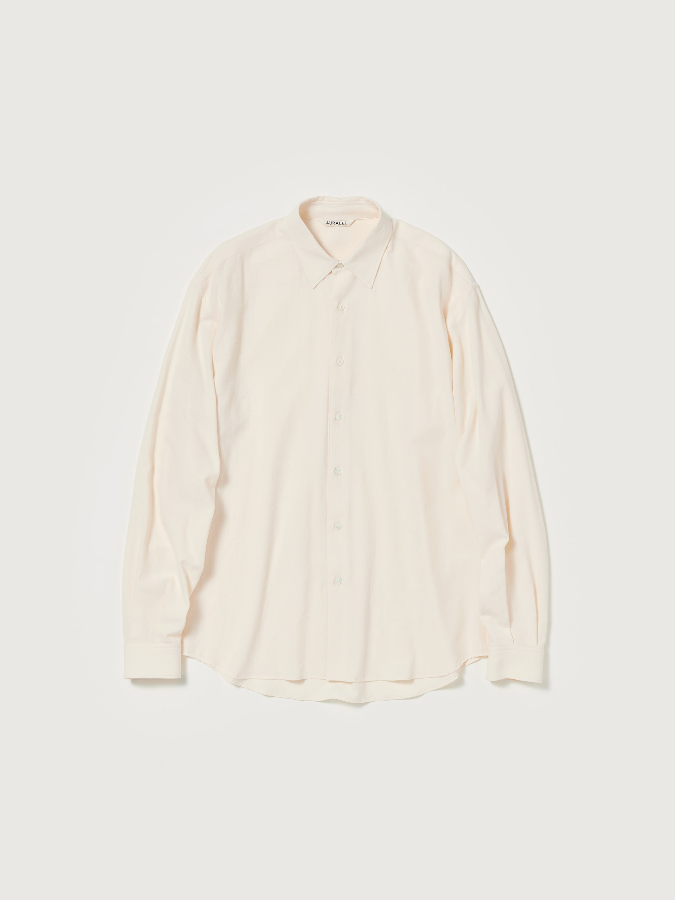 HARD TWIST COTTON SILK VIYELLA SHIRT 詳細画像 IVORY 3