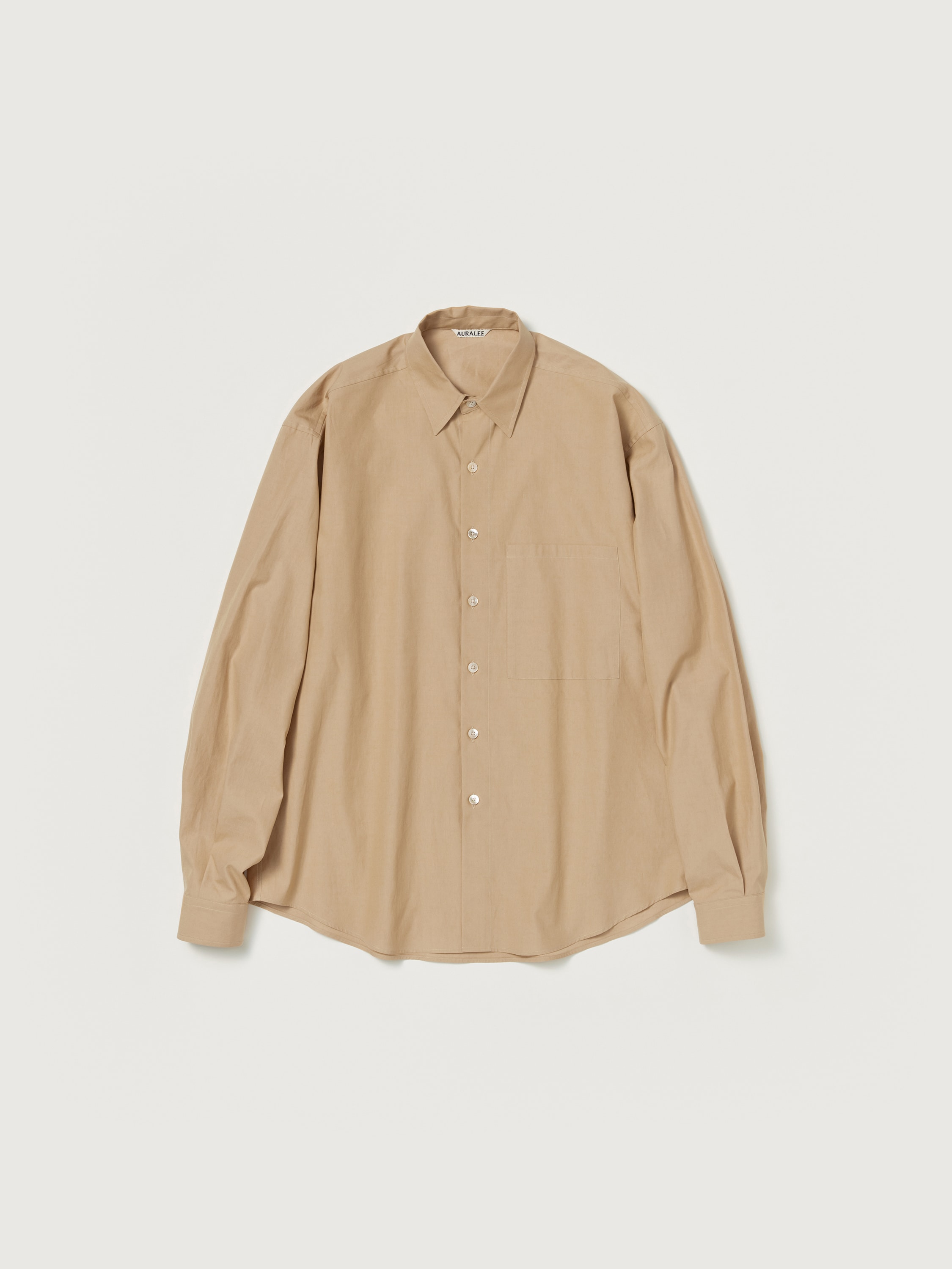 着丈81cmWASHED FINX TWILL BIG SHIRT - AURALEE Official Website