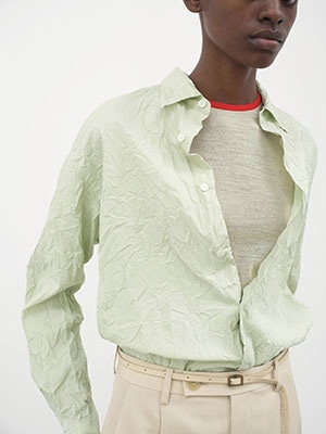 WRINKLED WASHED FINX TWILL SHIRT - AURALEE Official Website
