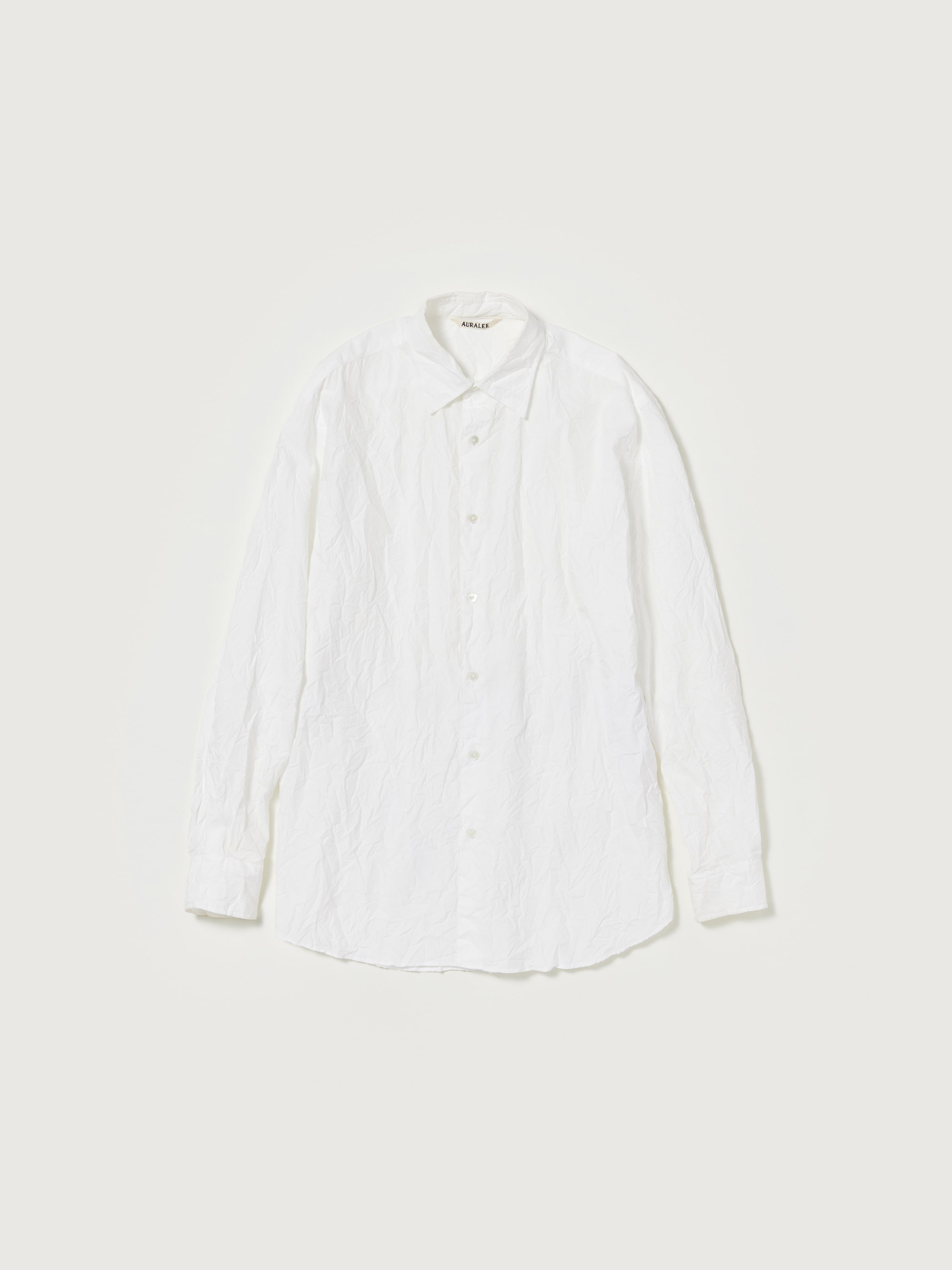 WRINKLED WASHED FINX TWILL SHIRT 詳細画像 WHITE 1