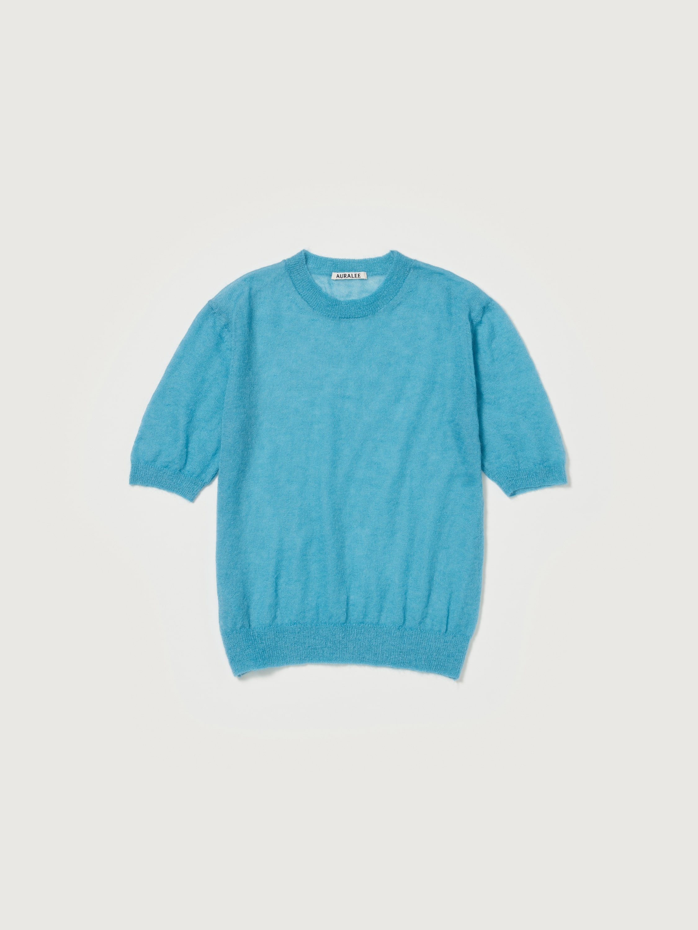 KID MOHAIR SHEER KNIT TEE 詳細画像 TURQUOISE BLUE 1