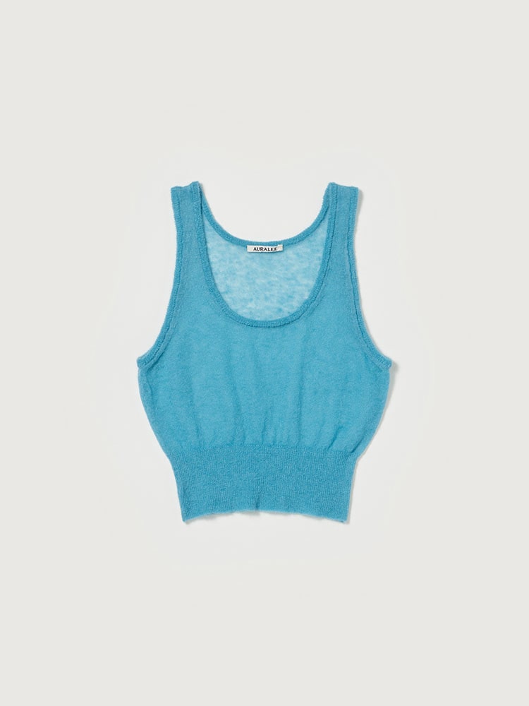 KID MOHAIR SHEER KNIT TANK - AURALEE Official Website