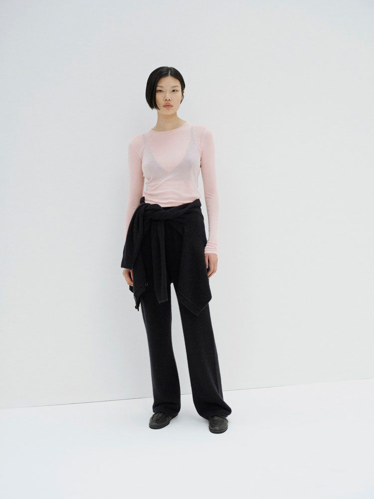 SUPER HIGH GAUGE SHEER RIB L/S TEE