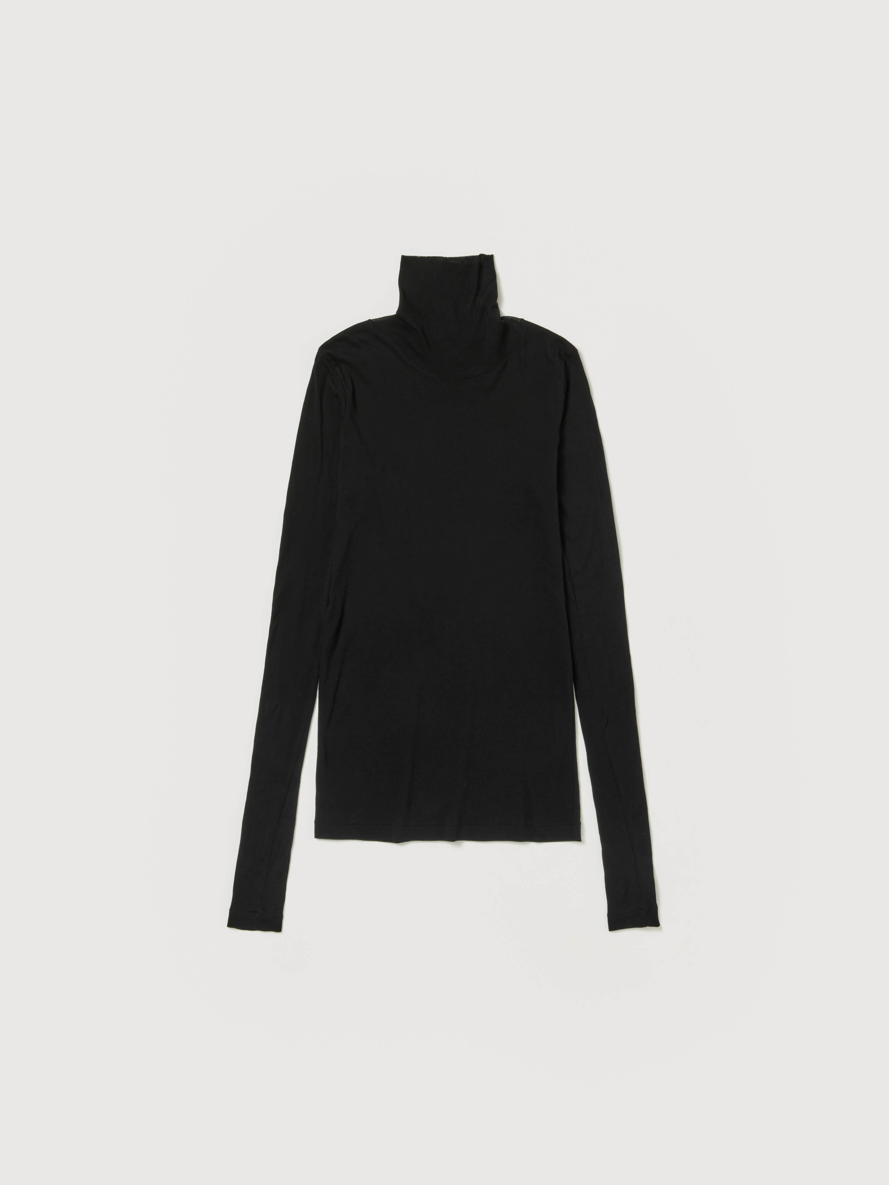 SUPER HIGH GAUGE SHEER RIB TURTLE NECK L/S TEE 詳細画像 BLACK 1