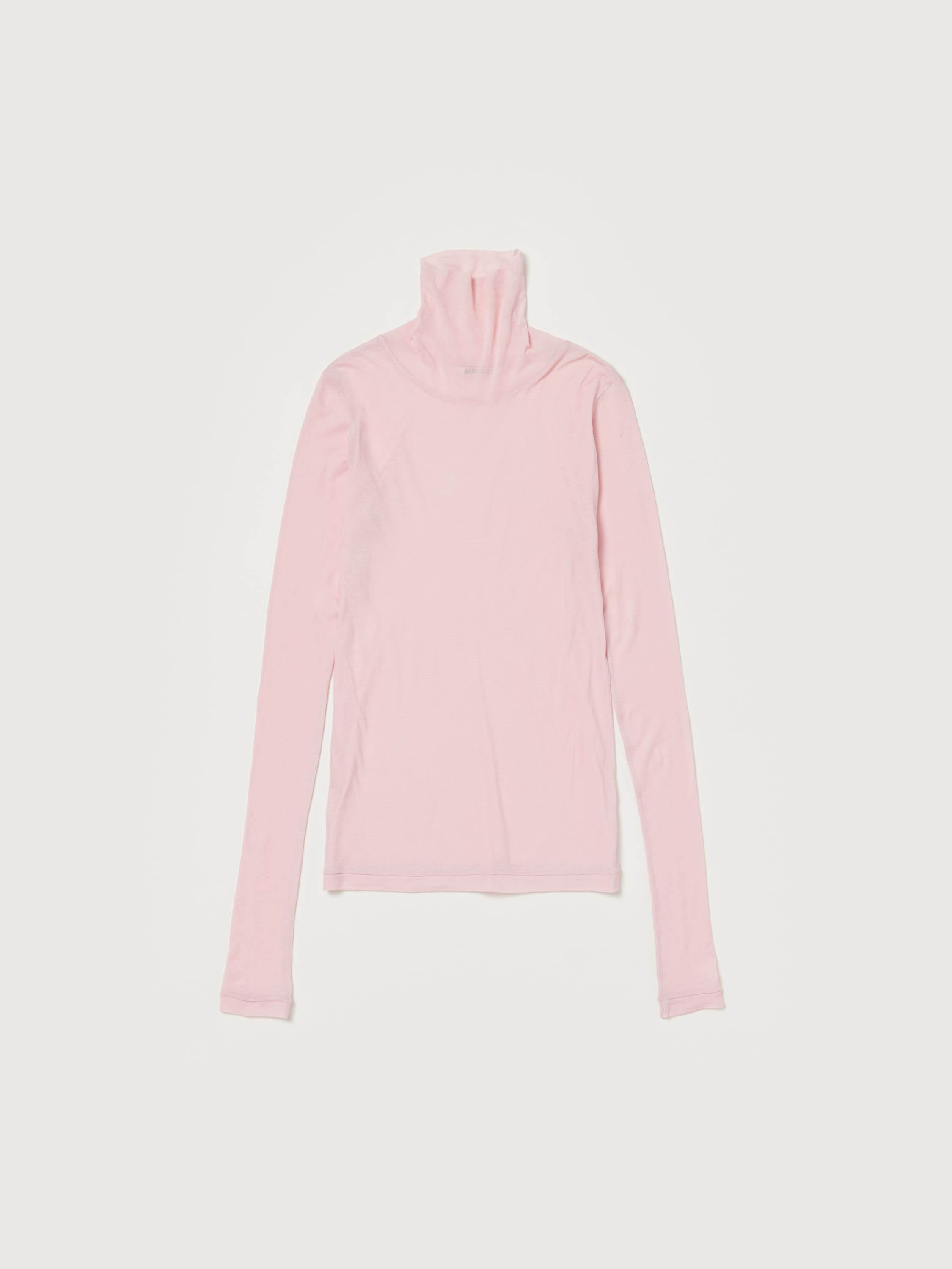 SUPER HIGH GAUGE SHEER RIB TURTLE NECK L/S TEE 詳細画像 LIGHT PINK 1