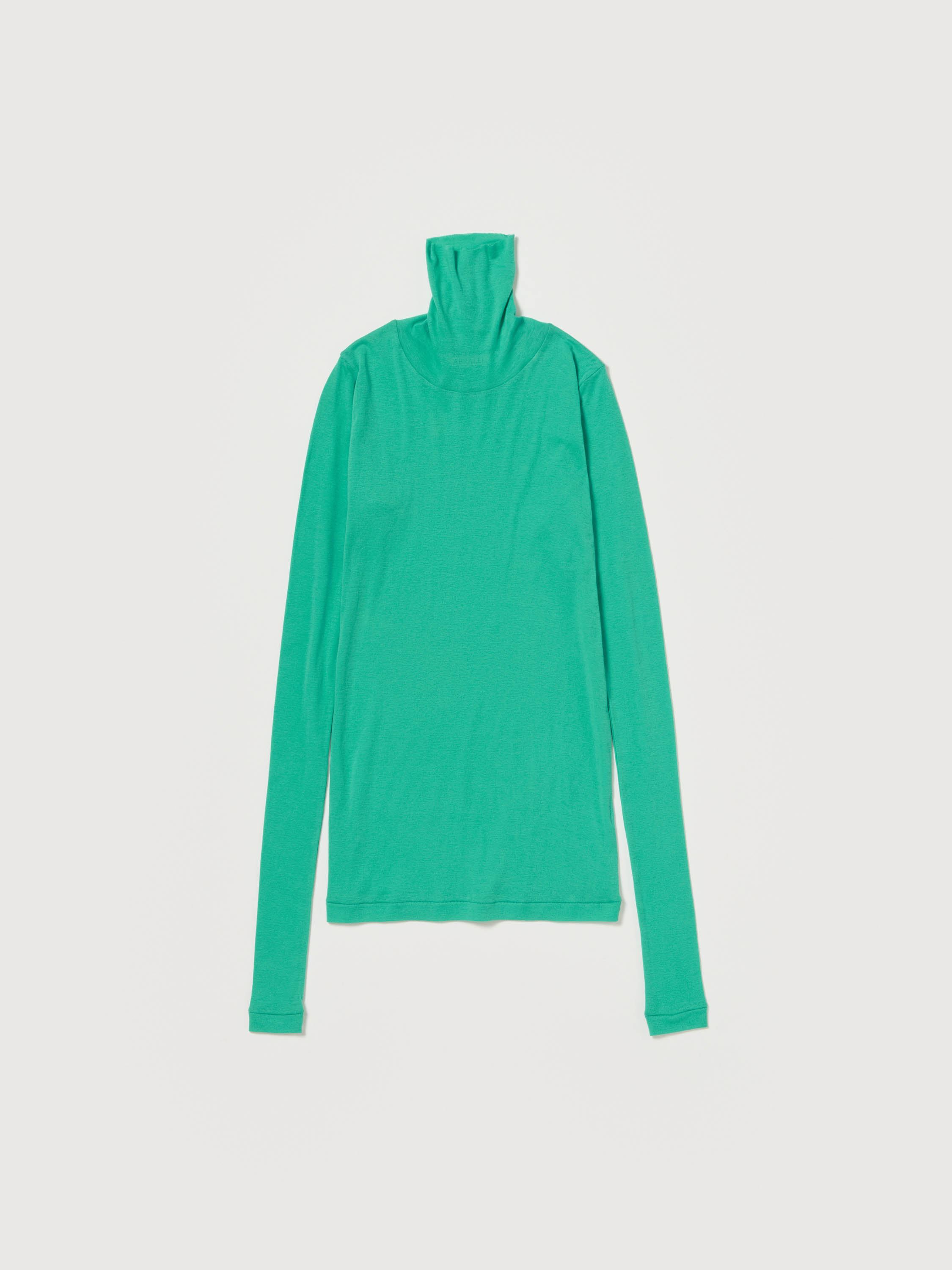 SUPER HIGH GAUGE SHEER RIB TURTLE NECK L/S TEE 詳細画像 JADE GREEN 1