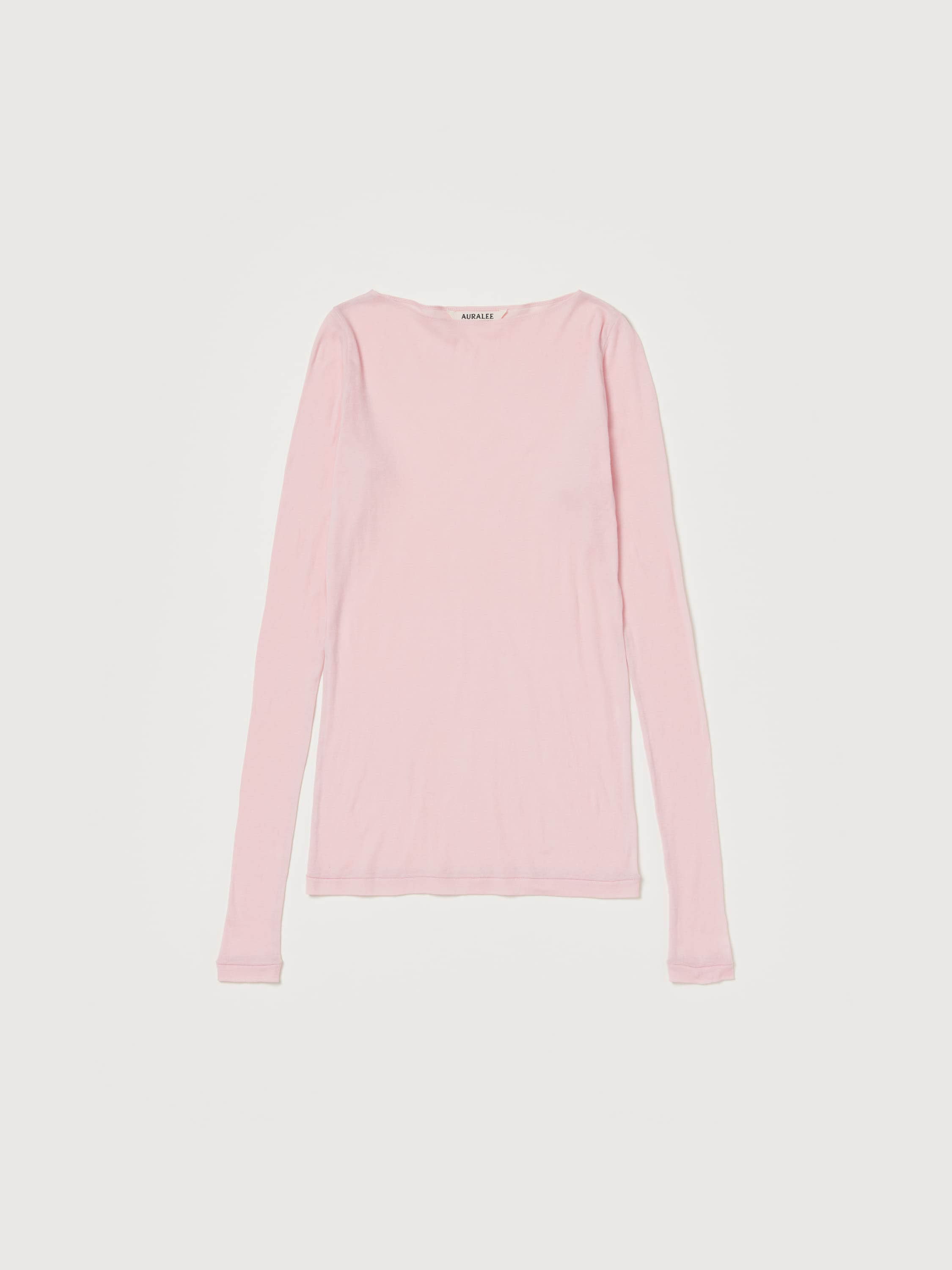 SUPER HIGH GAUGE SHEER RIB BOAT NECK L/S TEE 詳細画像 LIGHT PINK 1