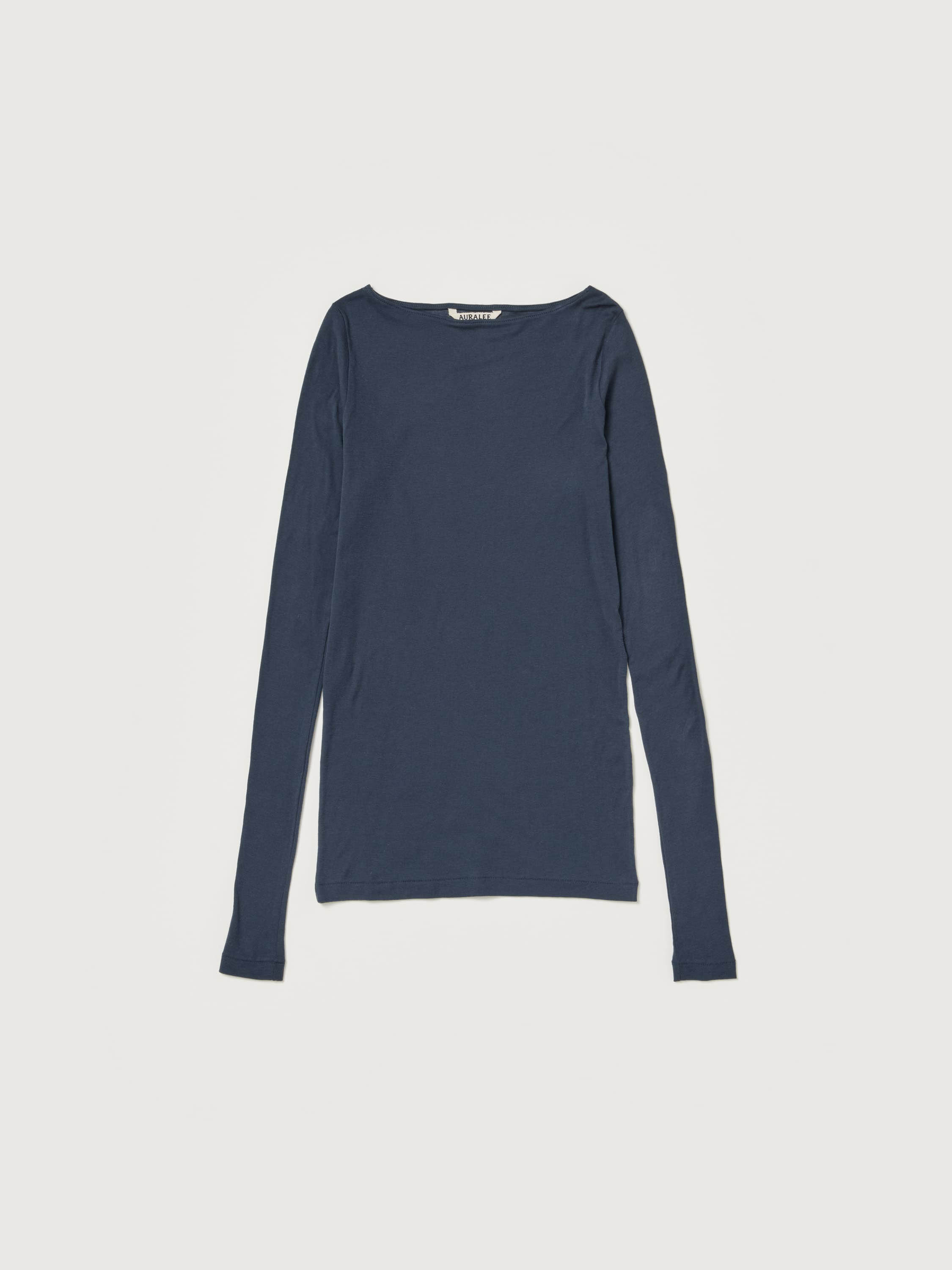 SUPER HIGH GAUGE SHEER RIB BOAT NECK L/S TEE 詳細画像 NAVY 1