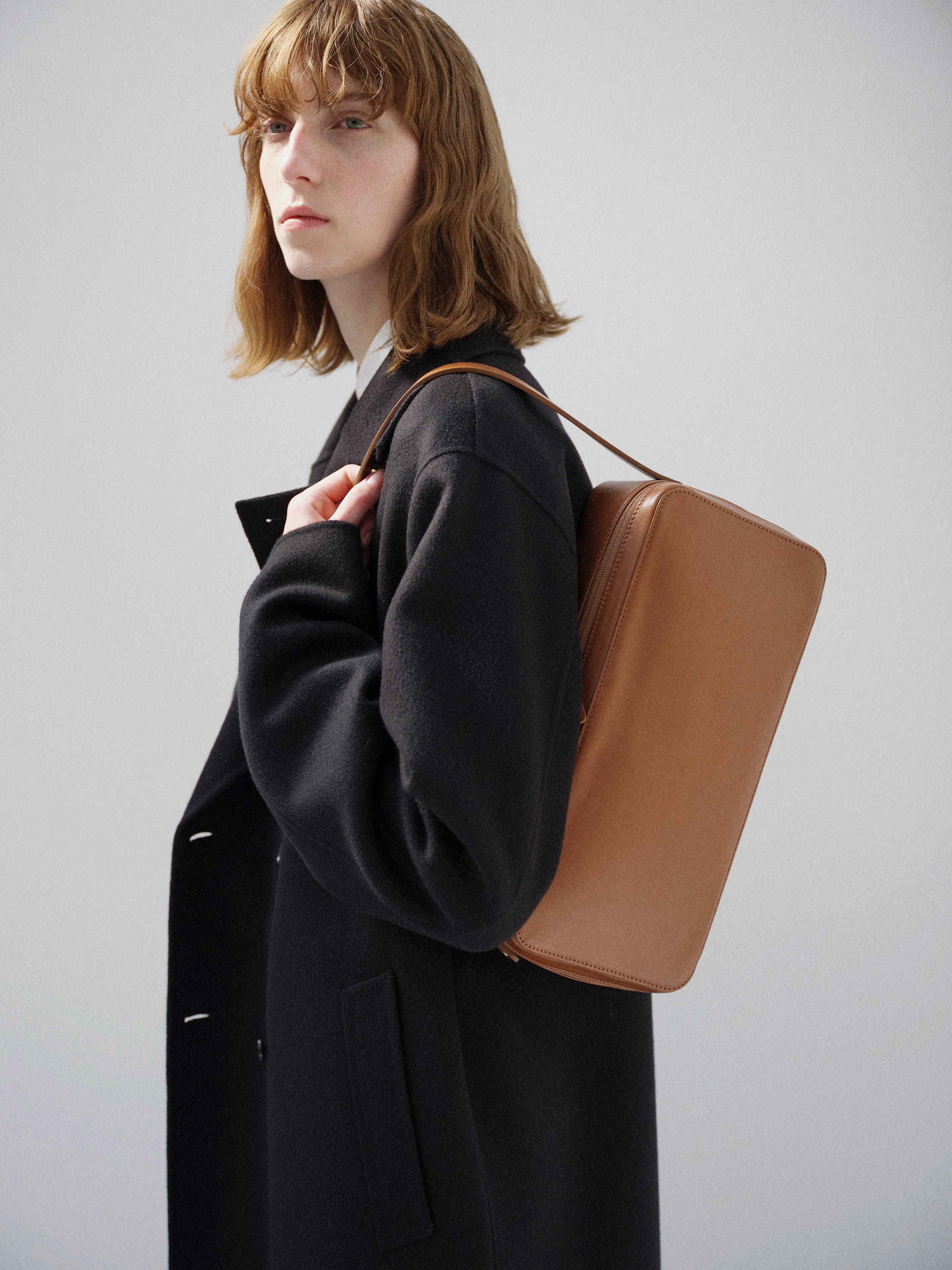 LEATHER SQUARE BAG MADE BY AETA 詳細画像 BROWN 2