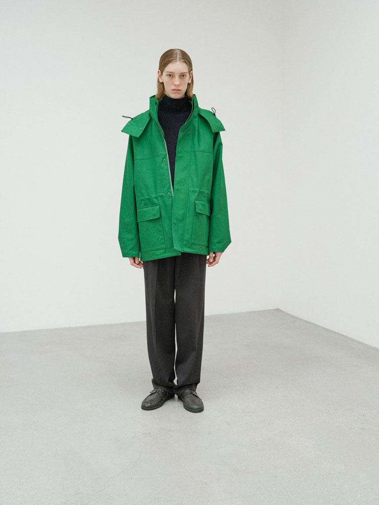 HIGH-DENSITY BONDED COTTON GABARDINE BLOUSON