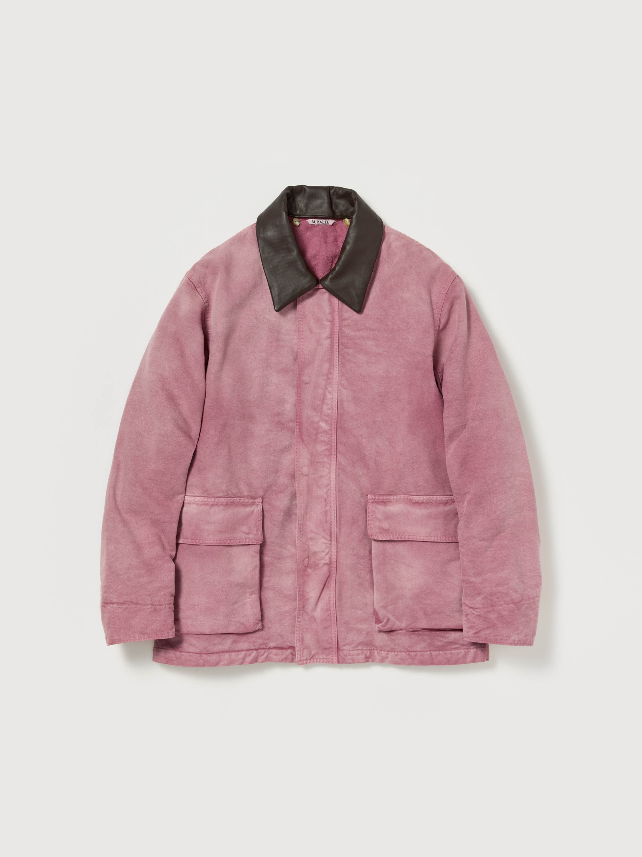 g*n様 AURALEE 21AW GOATLEATHER JACKE PRODUCT DYED ORGANIC COTTON DUCK BLOUSON - AURALEE Official