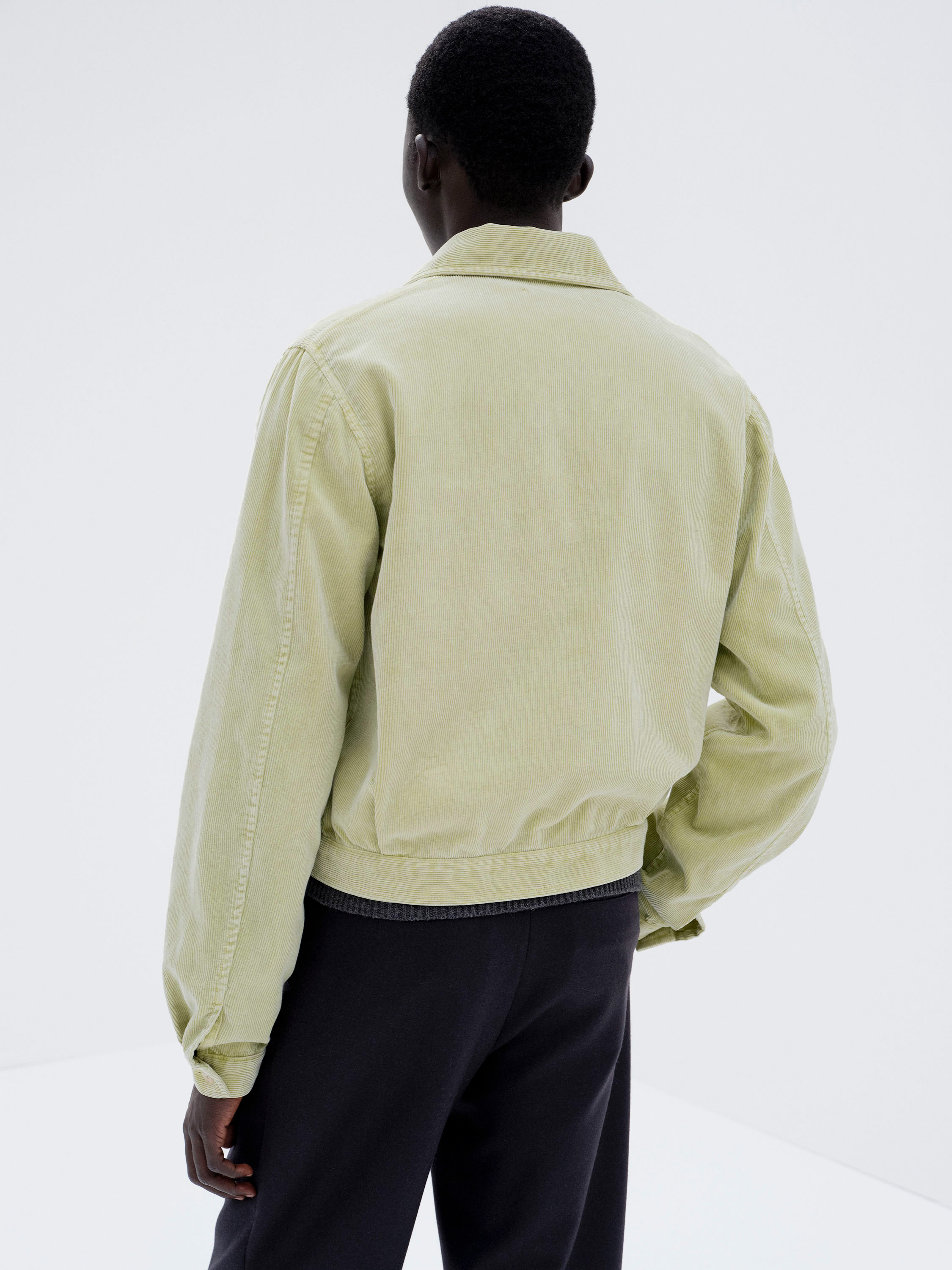PIGMENT DYED FINX CORDUROY BLOUSON 詳細画像 DUSTY LIME 4