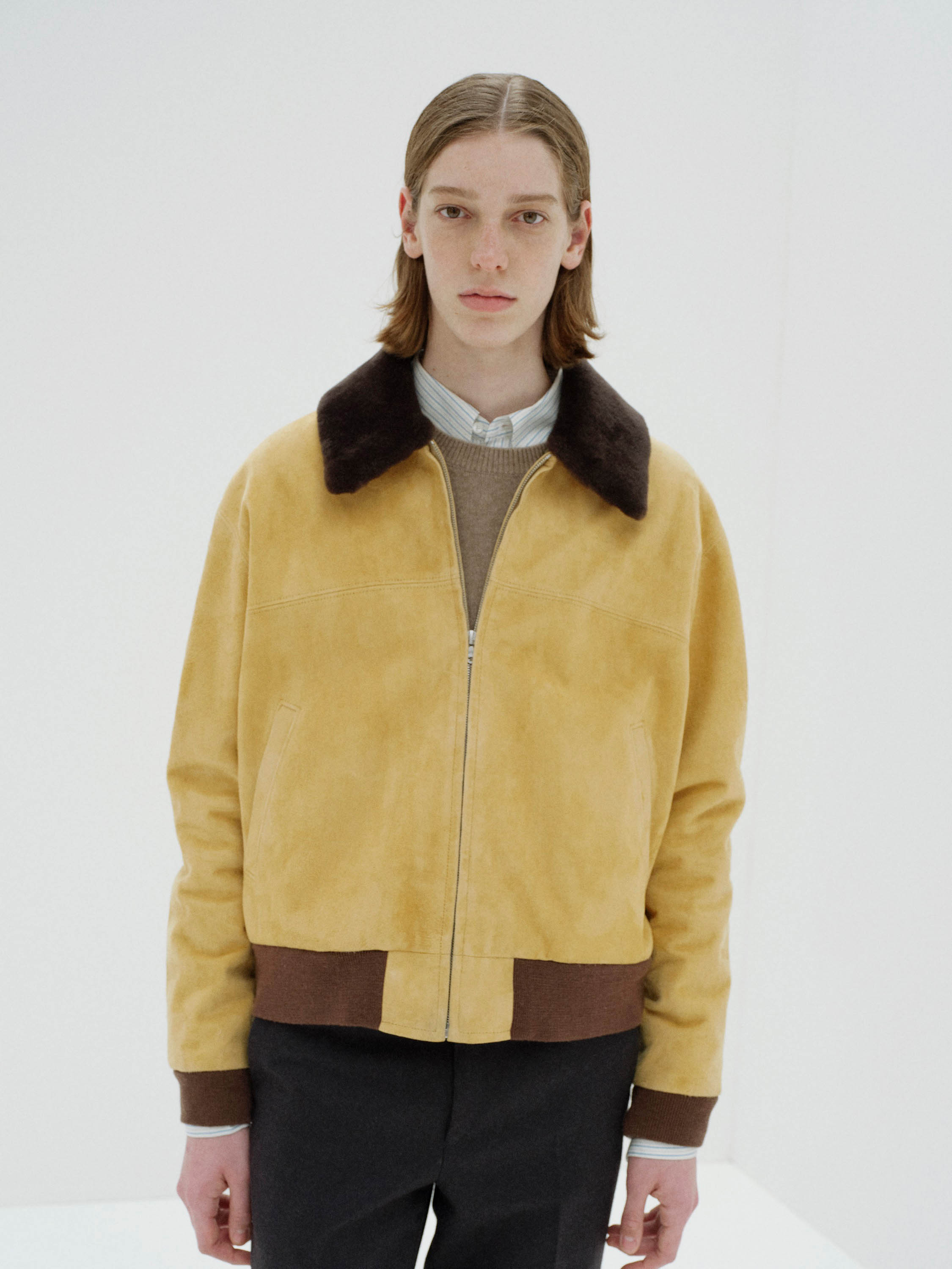 GOAT SUEDE ZIP BLOUSON 詳細画像 DUSTY YELLOW 2