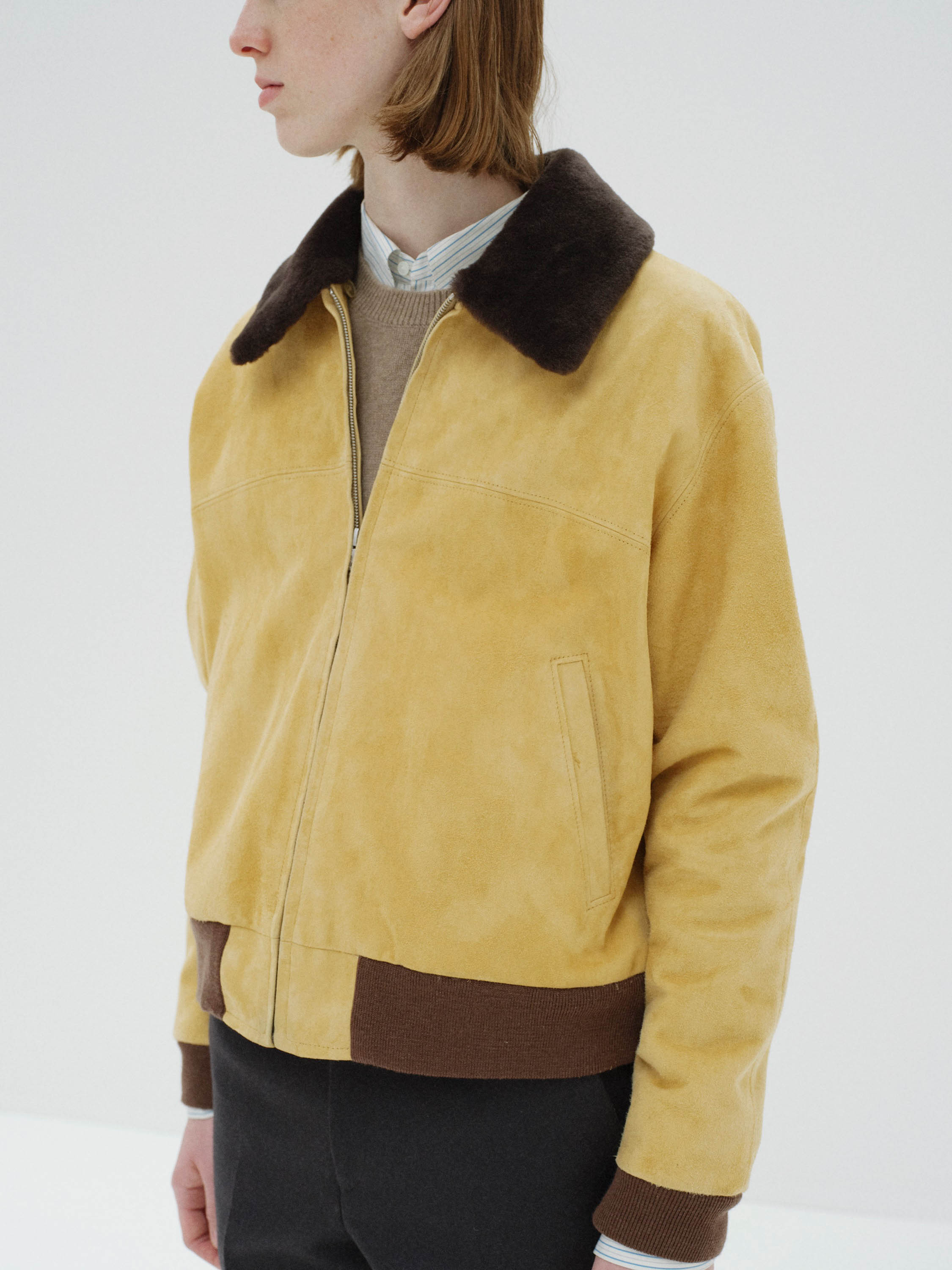 GOAT SUEDE ZIP BLOUSON 詳細画像 DUSTY YELLOW 3