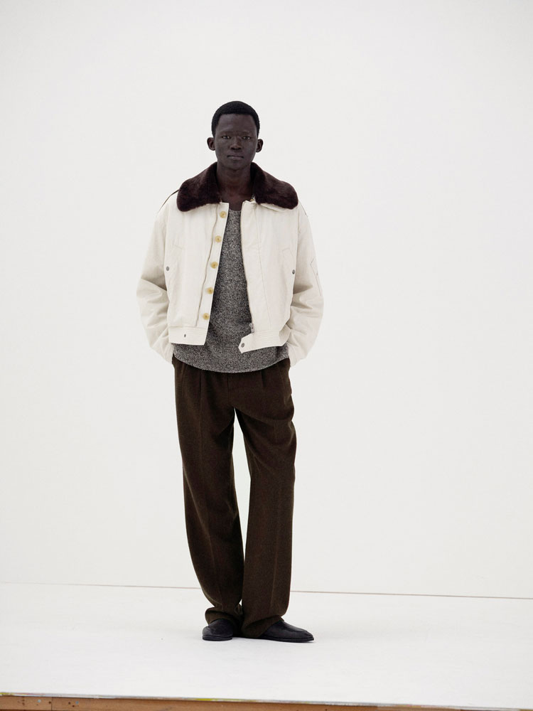 WASHED FINX COTTON GABARDINE FLIGHT BLOUSON