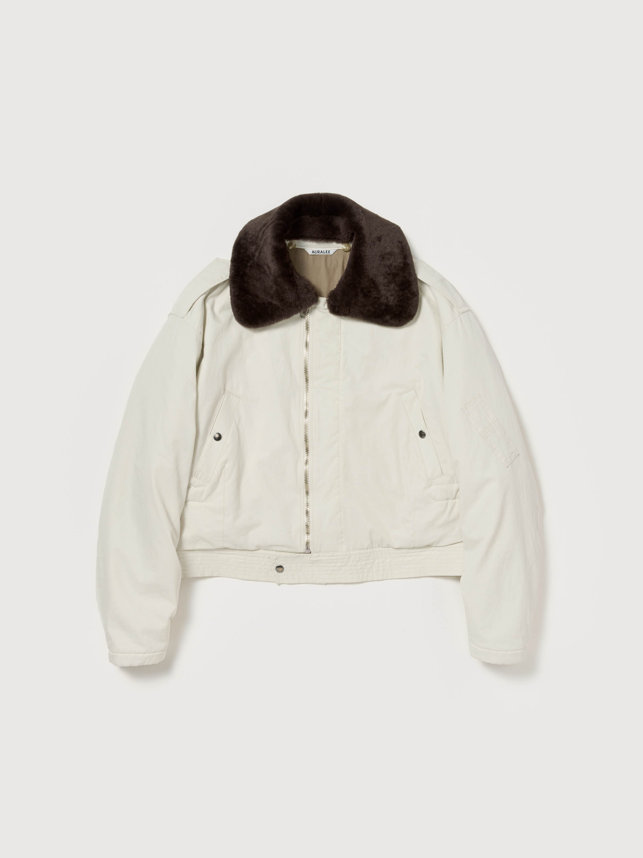 WASHED FINX COTTON GABARDINE FLIGHT BLOUSON 詳細画像 IVORY 6