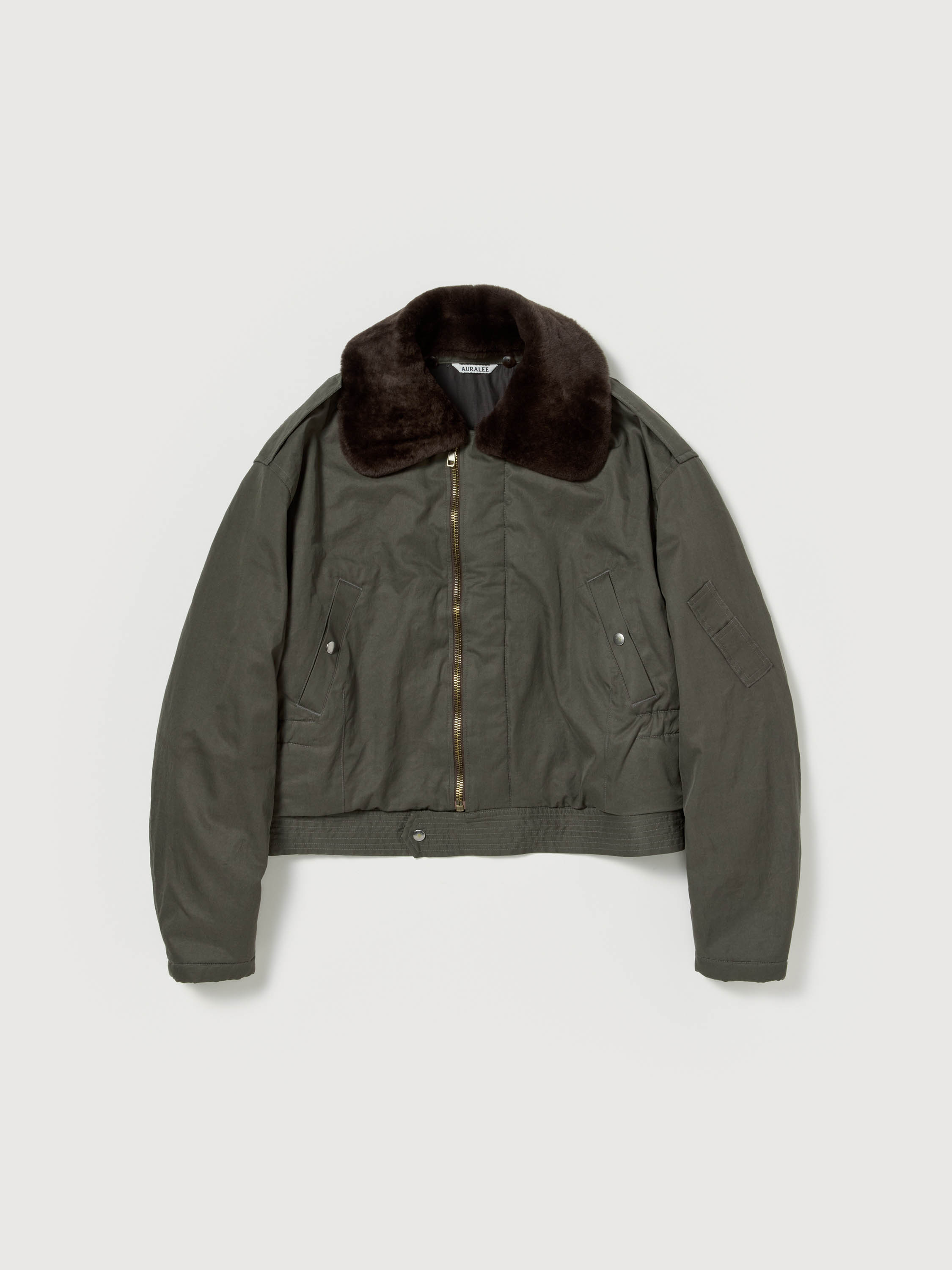 WASHED FINX COTTON GABARDINE FLIGHT BLOUSON 詳細画像 DEEP OLIVE 1