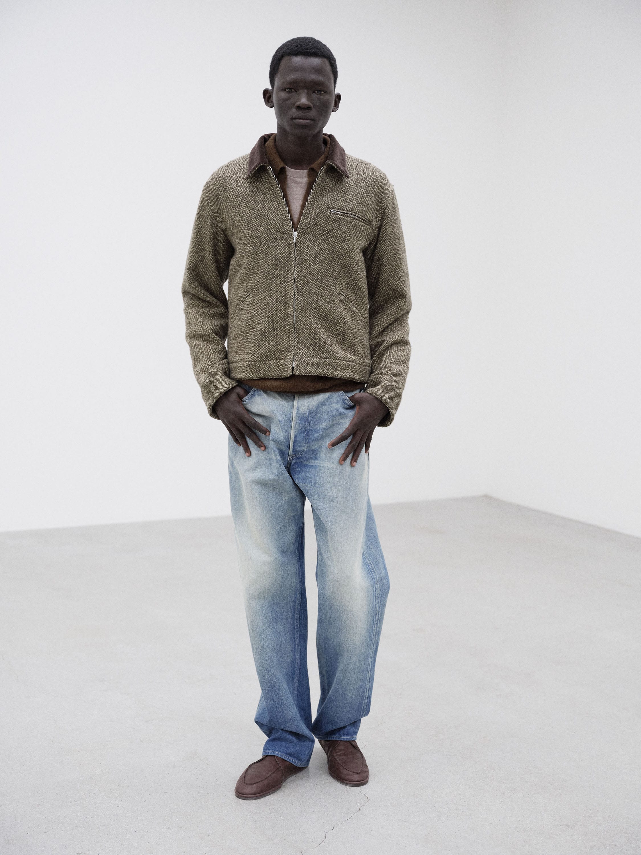 ジャケット・アウター AURALEE HOMESPUN SUMMER TWEED BLOUSON AURALEE） HOMESPUN SUMMER TWEED SHIRTS BLOUSON (A23SS01HW