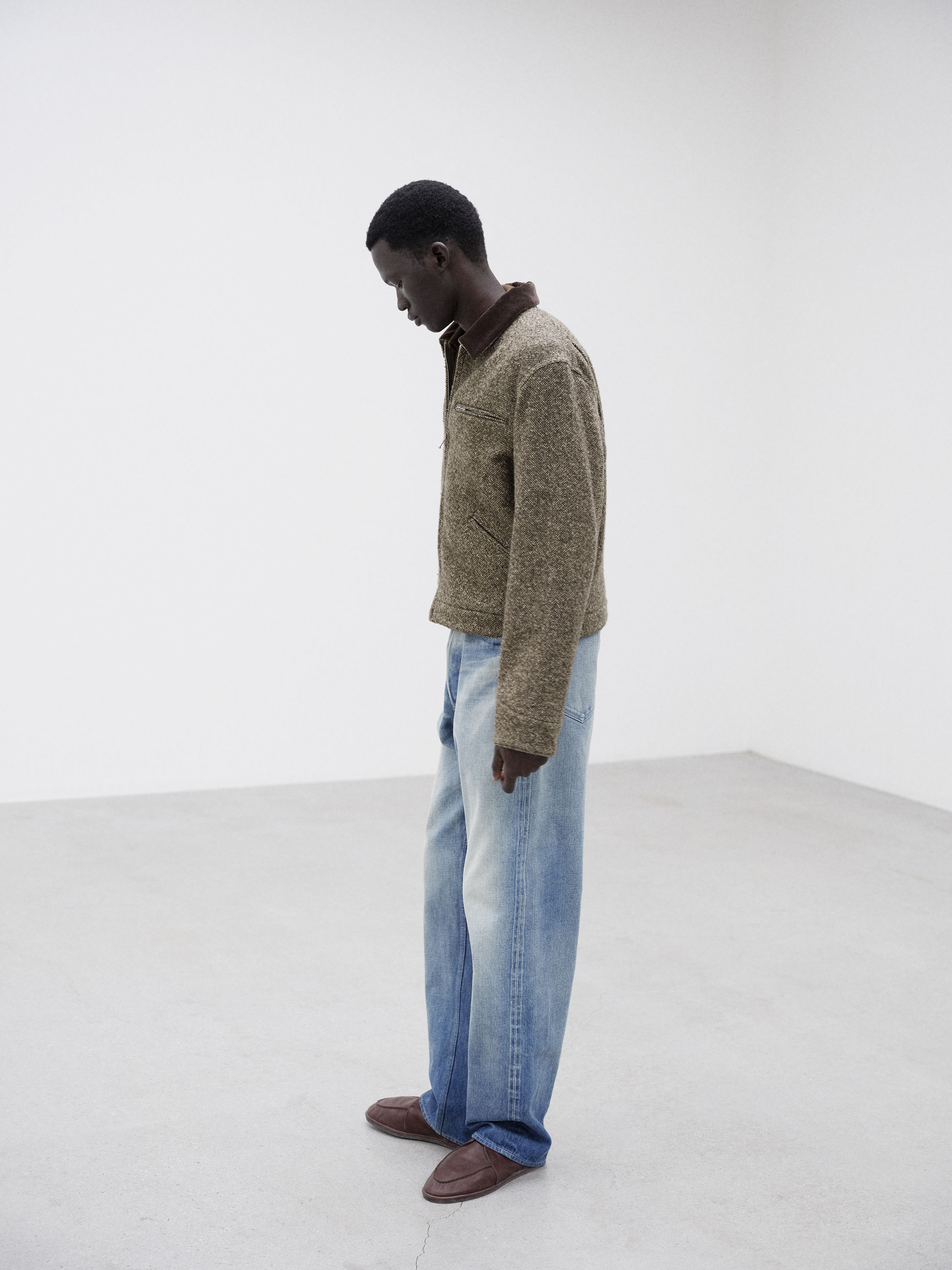 HOMESPUN TWEED ZIP BLOUSON - AURALEE Official Website