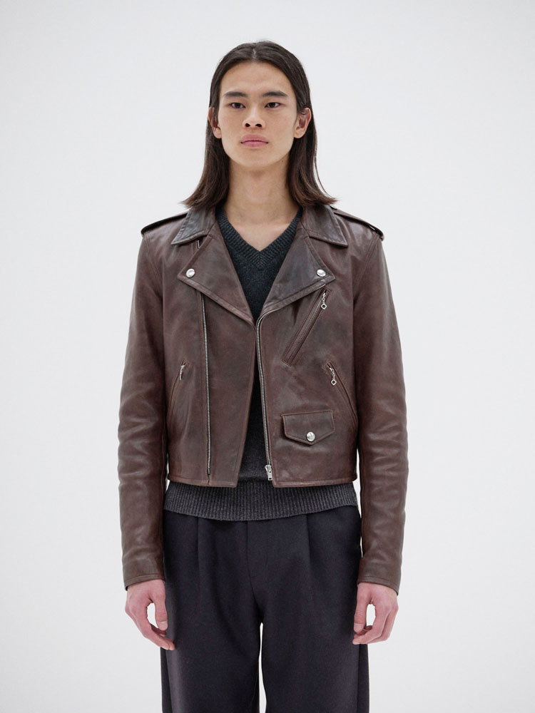HEAVY LAMB LEATHER RIDERS JACKET