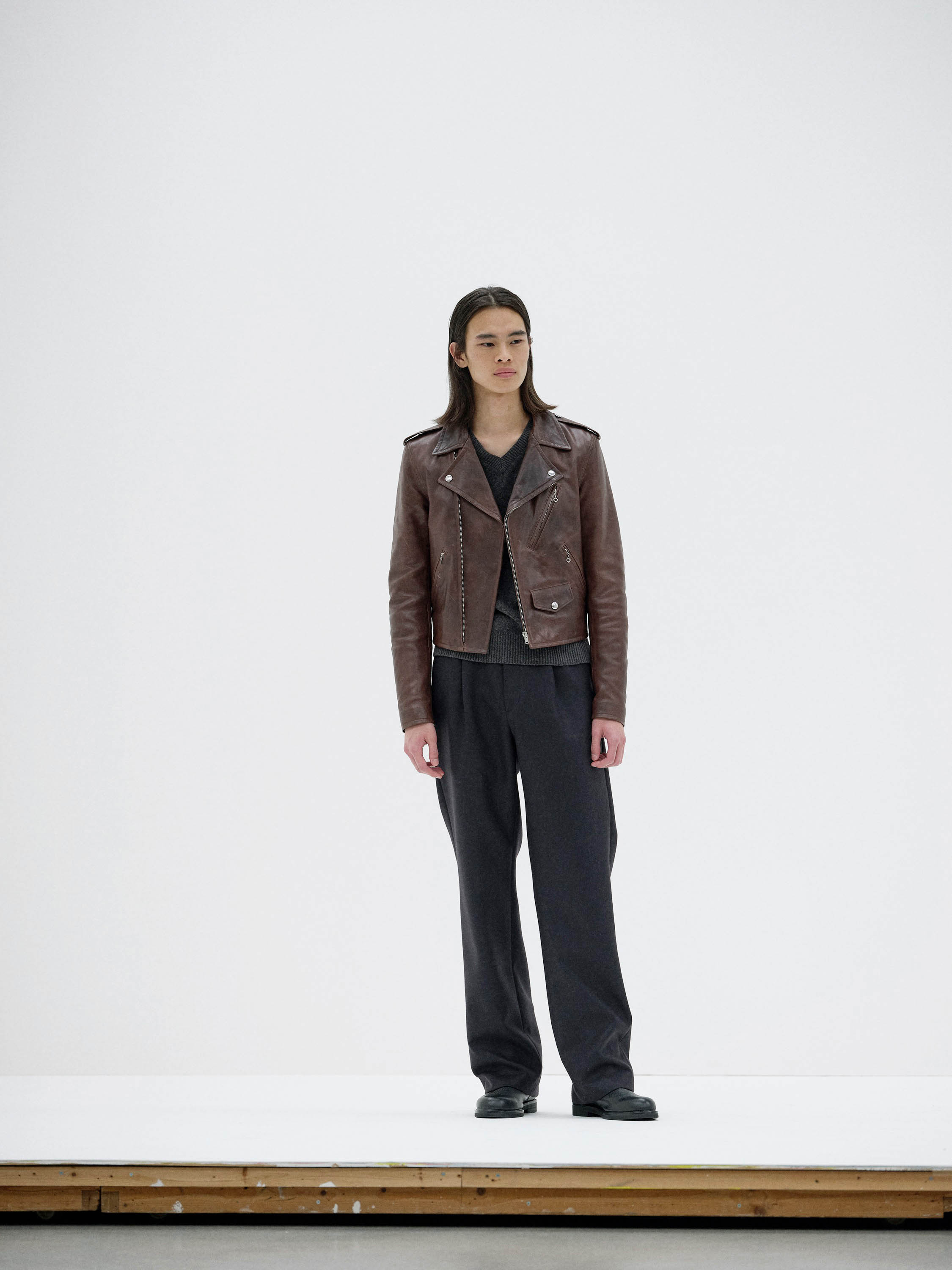 HEAVY LAMB LEATHER RIDERS JACKET 詳細画像 DARK BROWN 2