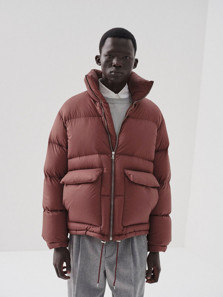 ジャケット・アウター AURALEE SUPER LIGHT NYLON RIPSTOP DOWN V Auralee Super Light Nylon Ripstop Down Blouson Orange