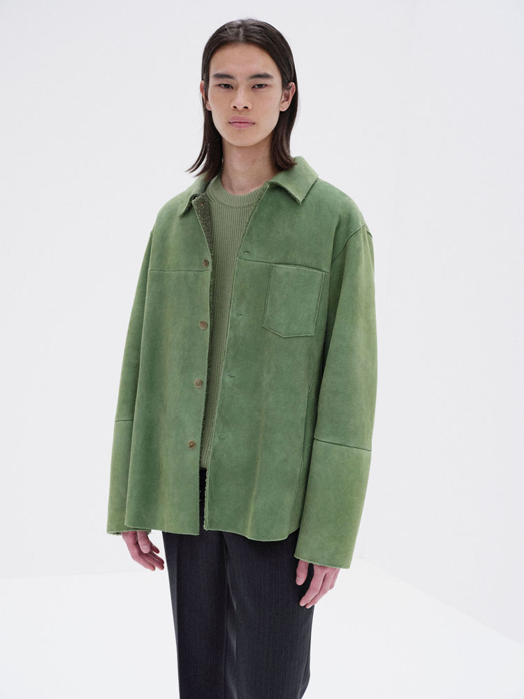 MERINO MOUTON SHIRT BLOUSON