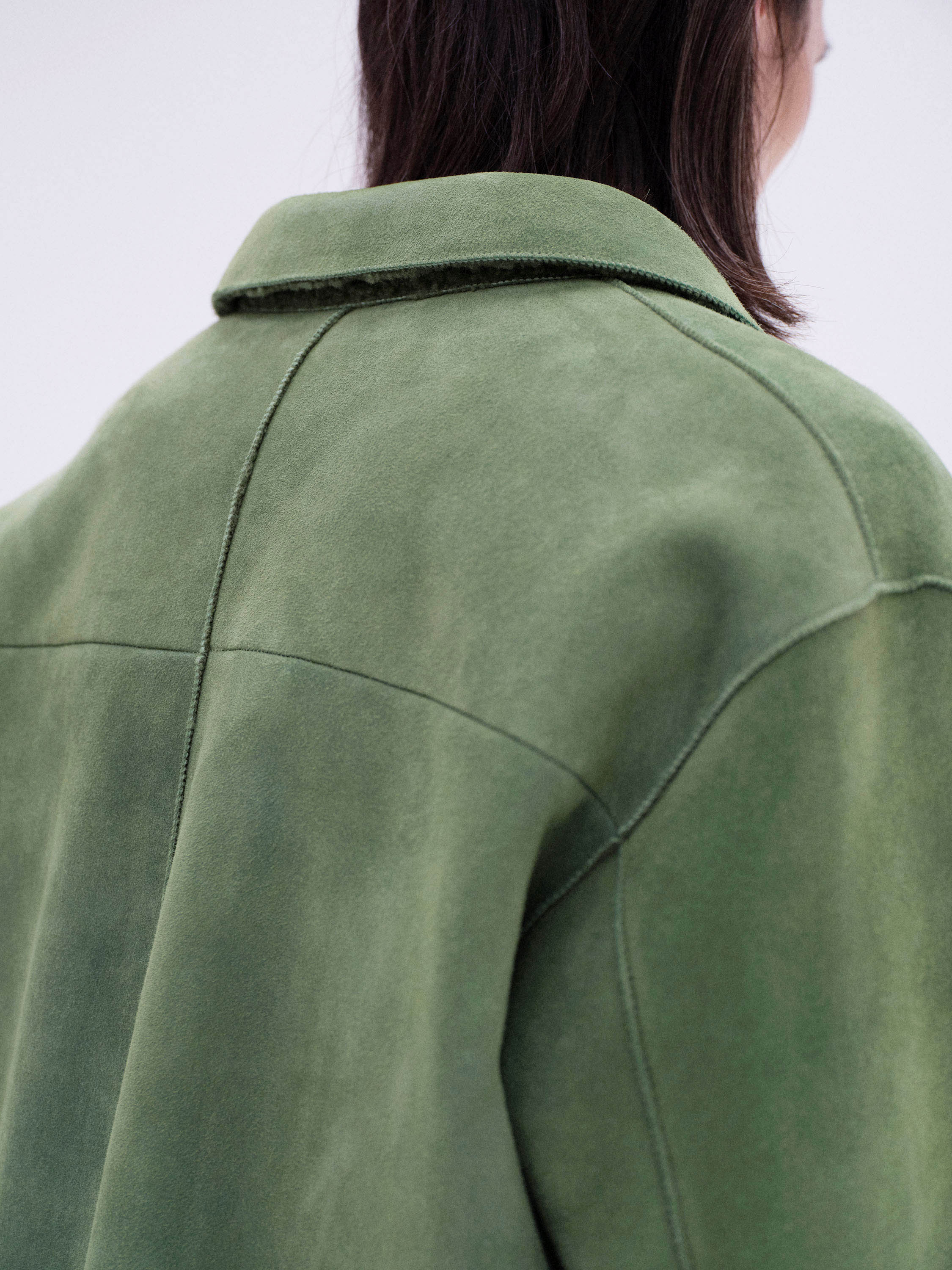 MERINO MOUTON SHIRT BLOUSON 詳細画像 DUSTY GREEN 4