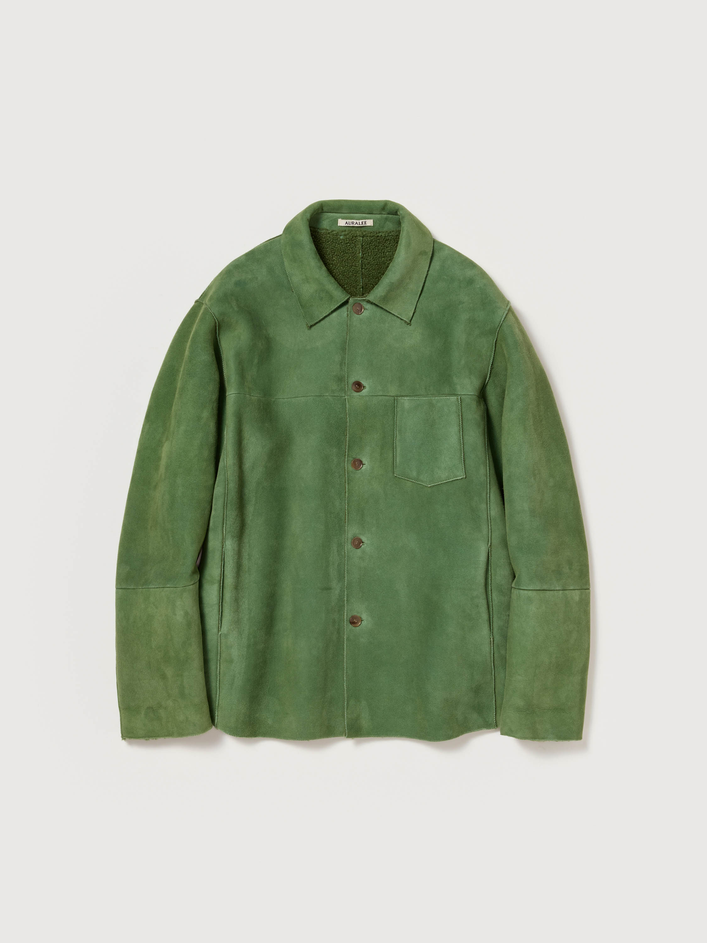MERINO MOUTON SHIRT BLOUSON 詳細画像 DUSTY GREEN 5