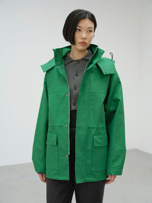 HIGH-DENSITY BONDED COTTON GABARDINE BLOUSON