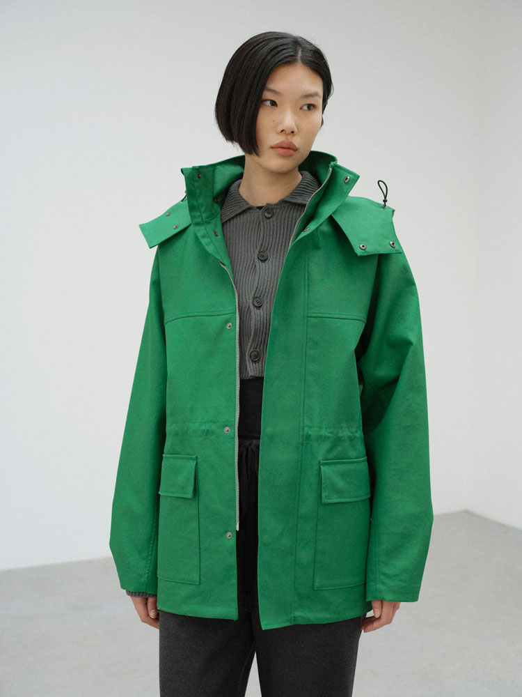HIGH-DENSITY BONDED COTTON GABARDINE BLOUSON