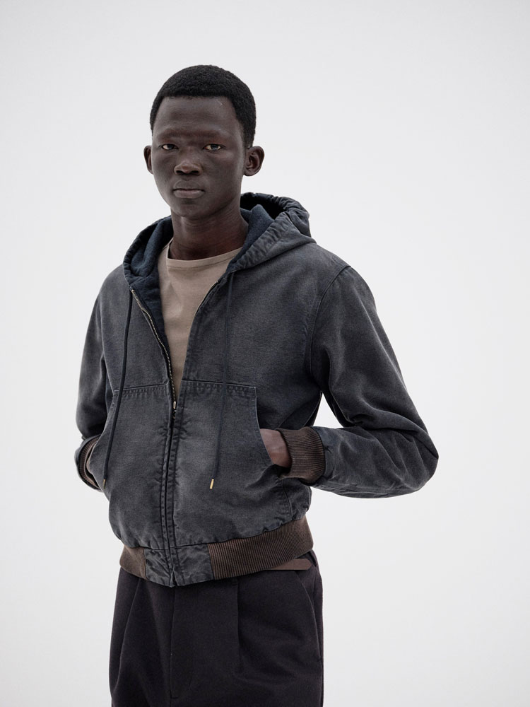 AURALEE コットンジャケット PRODUCT DYED ORGANIC COTTON DUCK SHORT ZIP PARKA - AURALEE