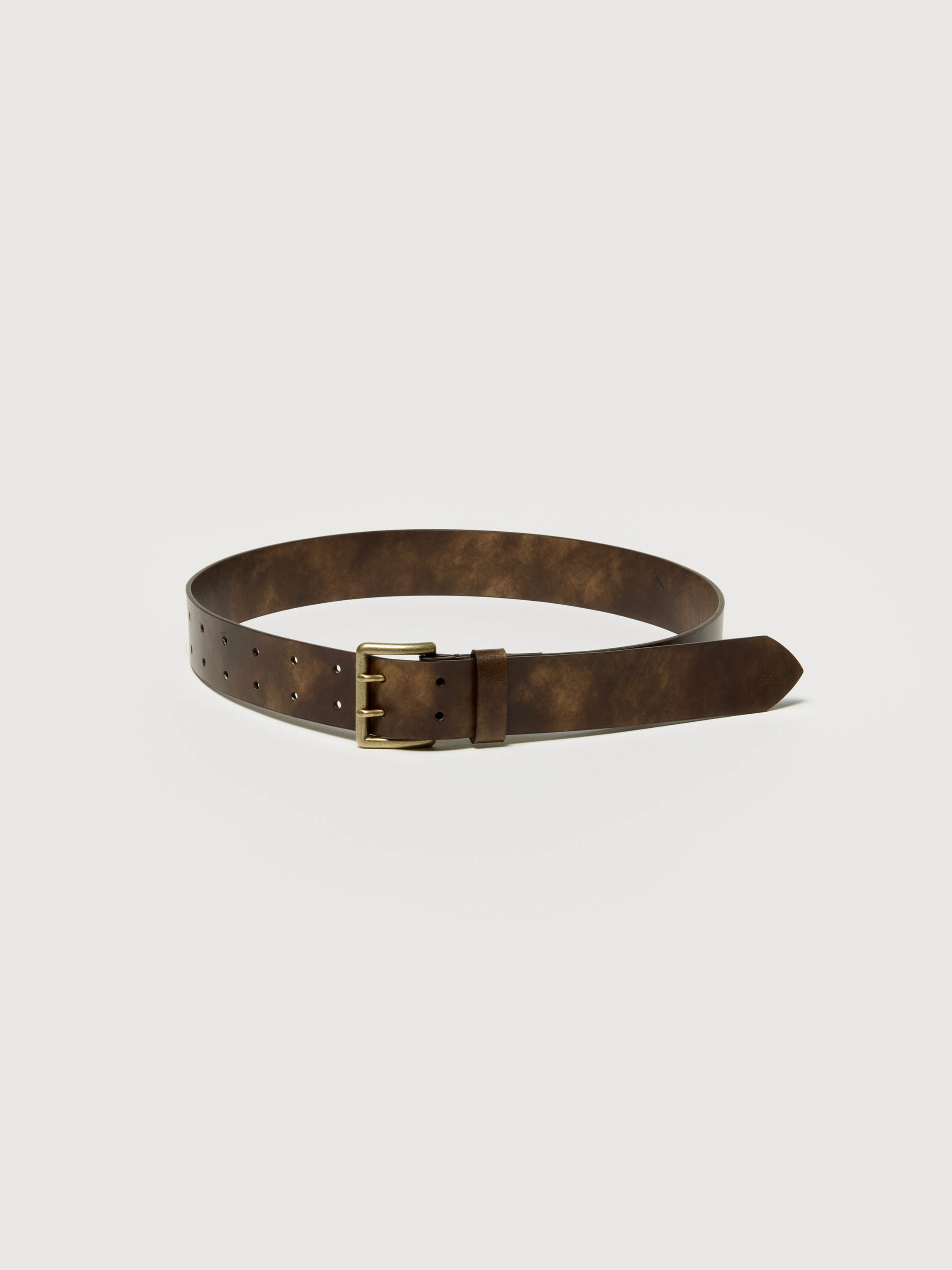 TWO-HOLE BUCKLE BELT 詳細画像 BROWN 1