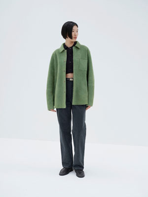 MERINO MOUTON SHIRT BLOUSON