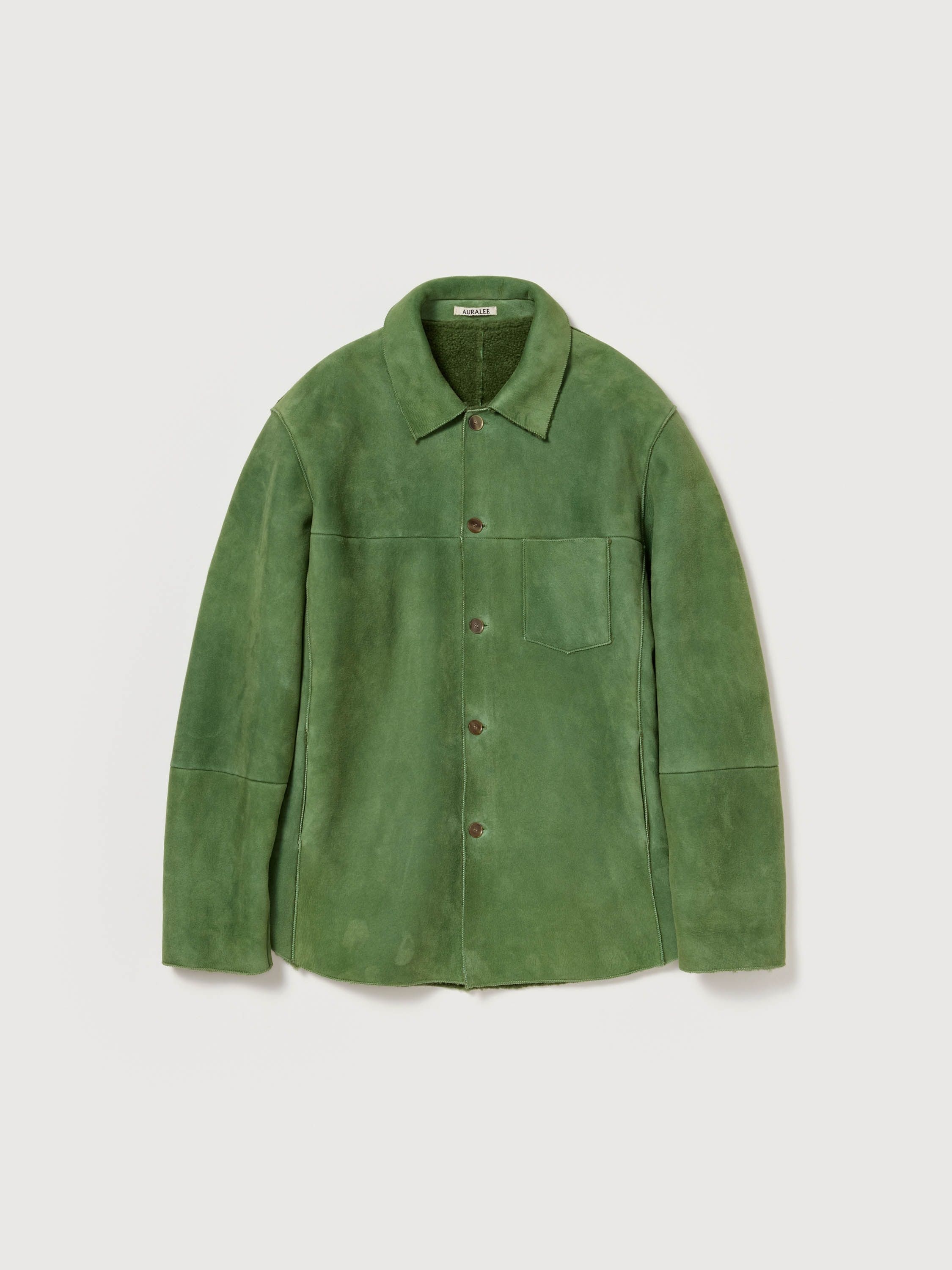 MERINO MOUTON SHIRT BLOUSON 詳細画像 DUSTY GREEN 6